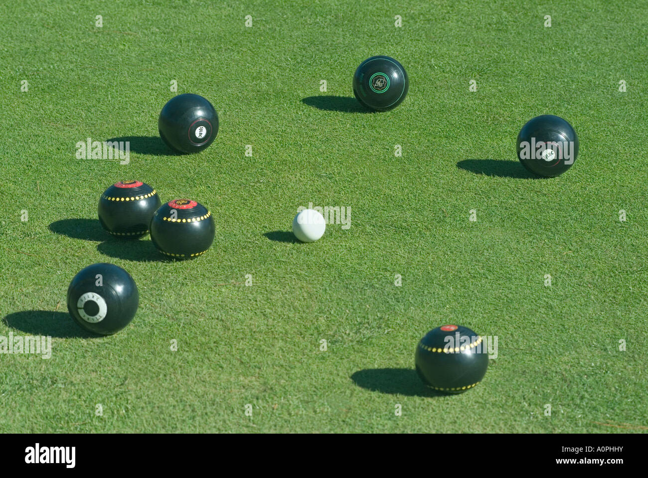 Lawn bowling balls Stock Photo Alamy
