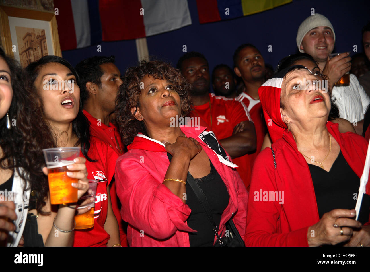 Trinidad & Tobago fans cheering team during 20 defeat vs England, 2006