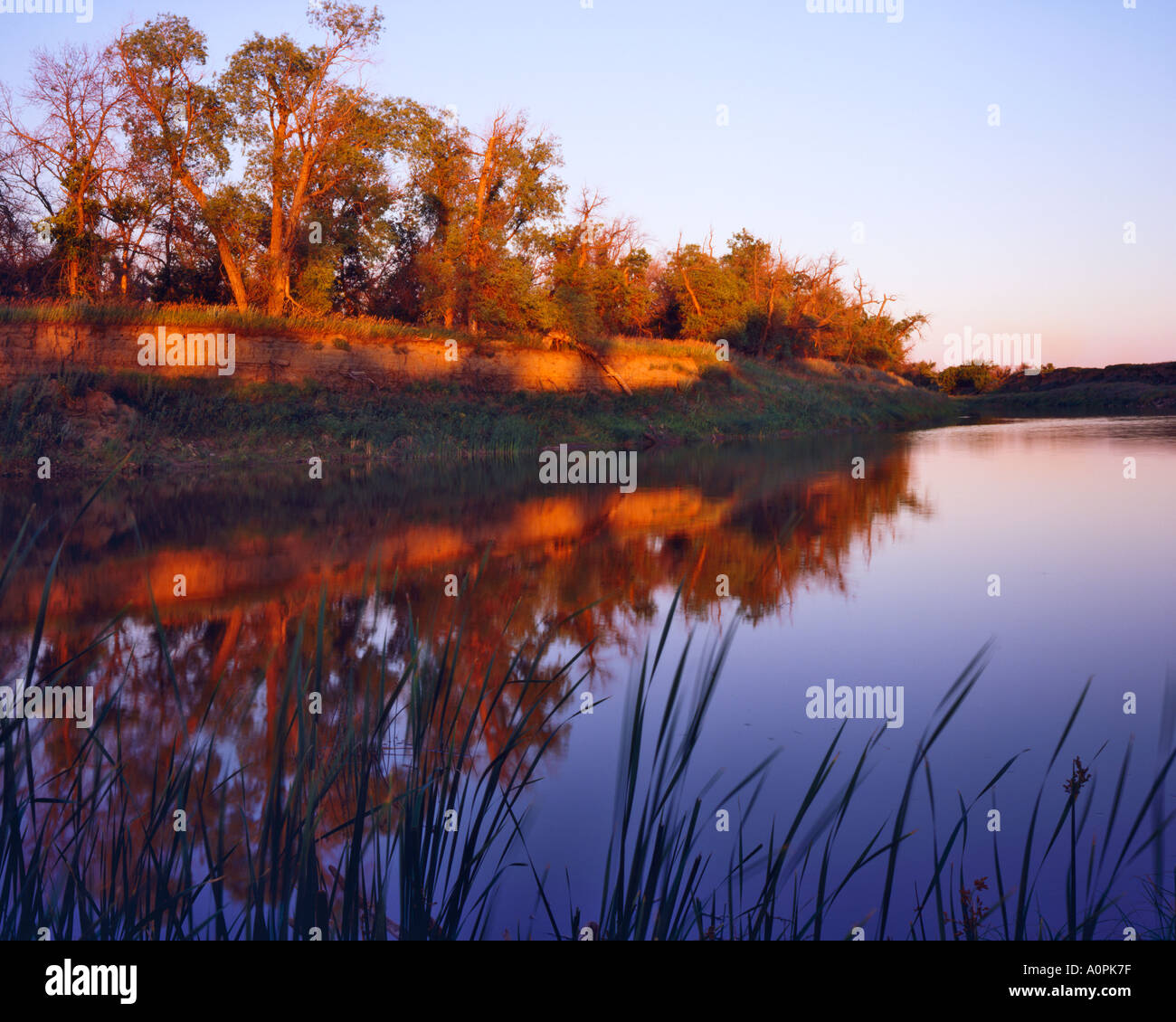 Knife River Reflection Tributary of the Missouri River on the Lewis and
