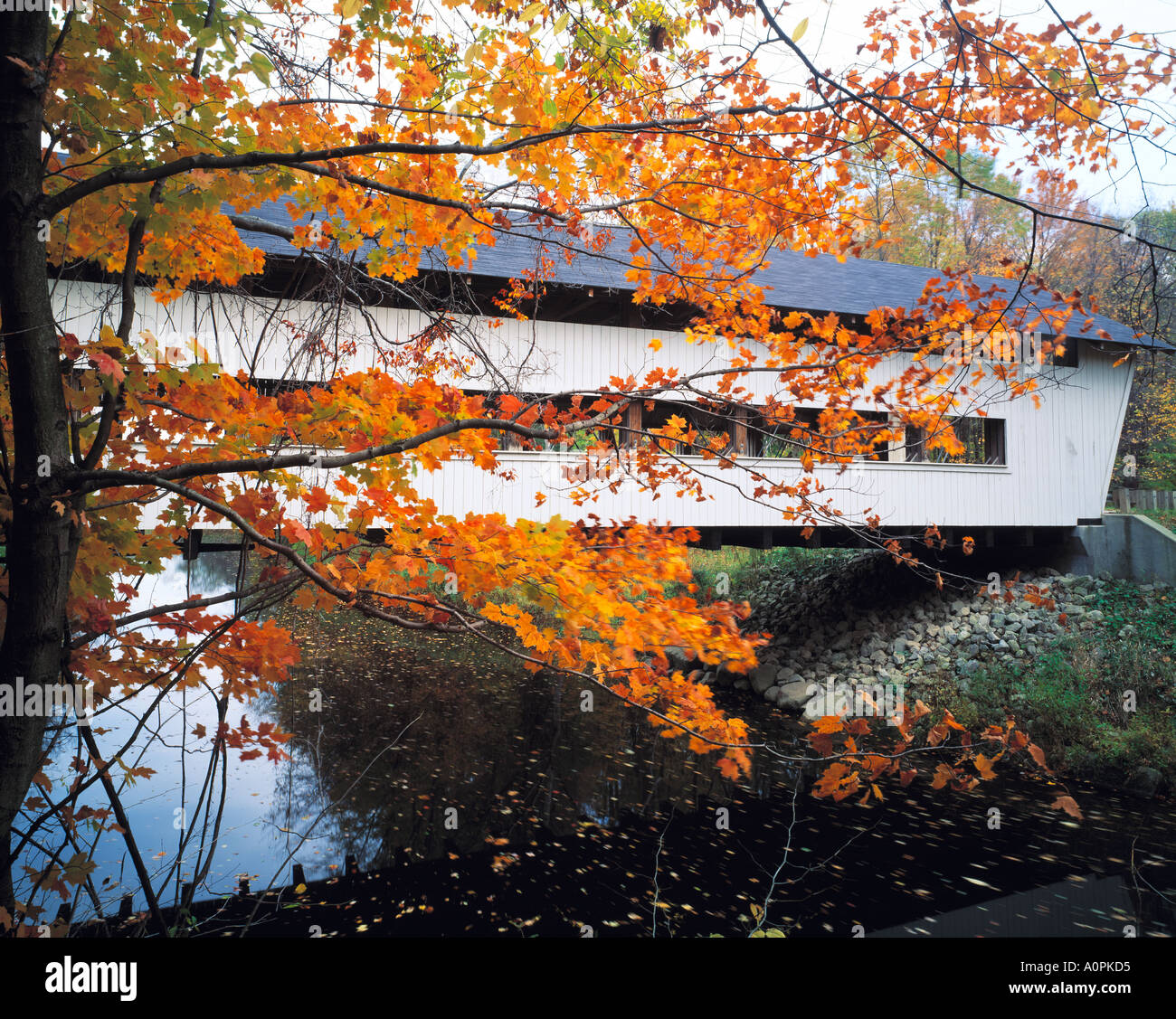 Giddings Road Covered Bridge Ashtabula County Ohio Stock Photo - Alamy