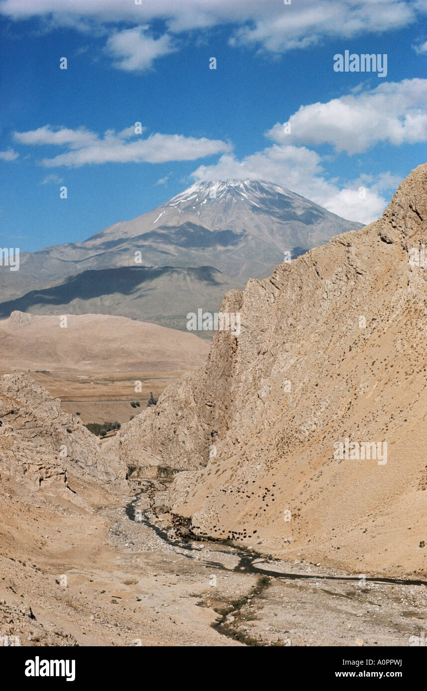 Mount Demavand Elburz Mountains Iran Middle East Stock Photo
