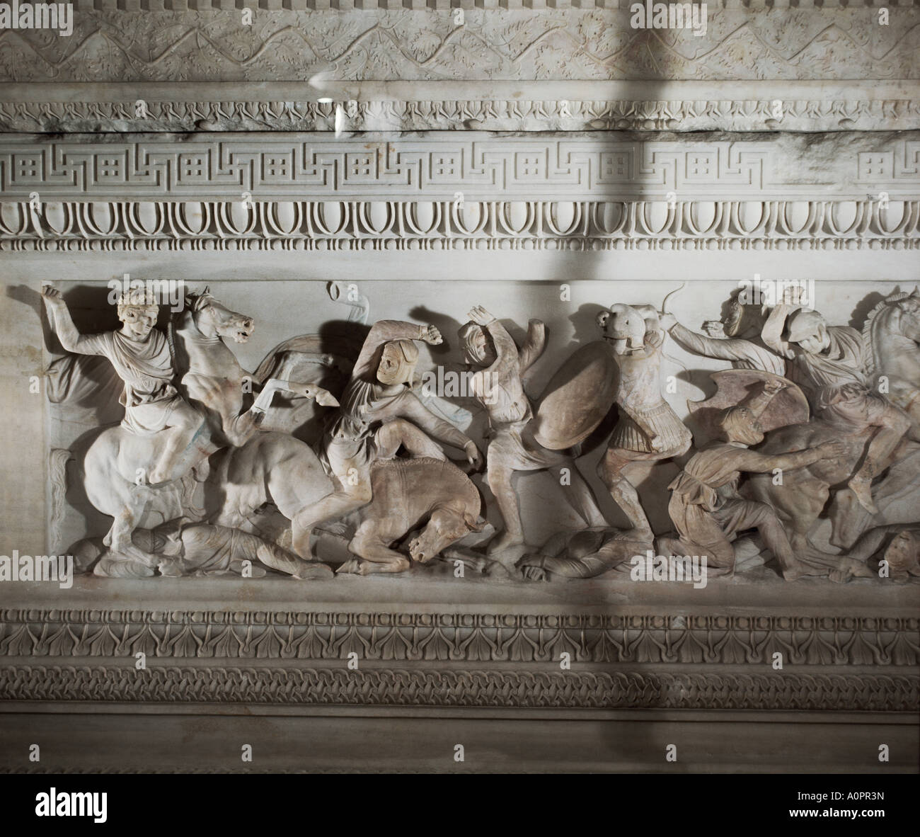 Detail of the sarcophagus of Alexander the Great Istanbul Museum Turkey
