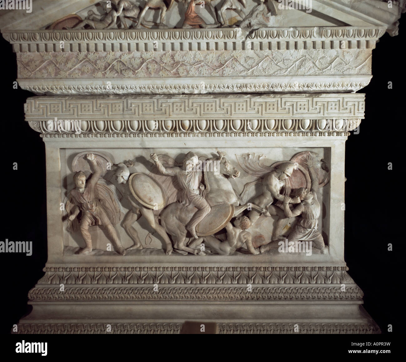 Detail of the sarcophagus of Alexander the Great Istanbul Museum Turkey