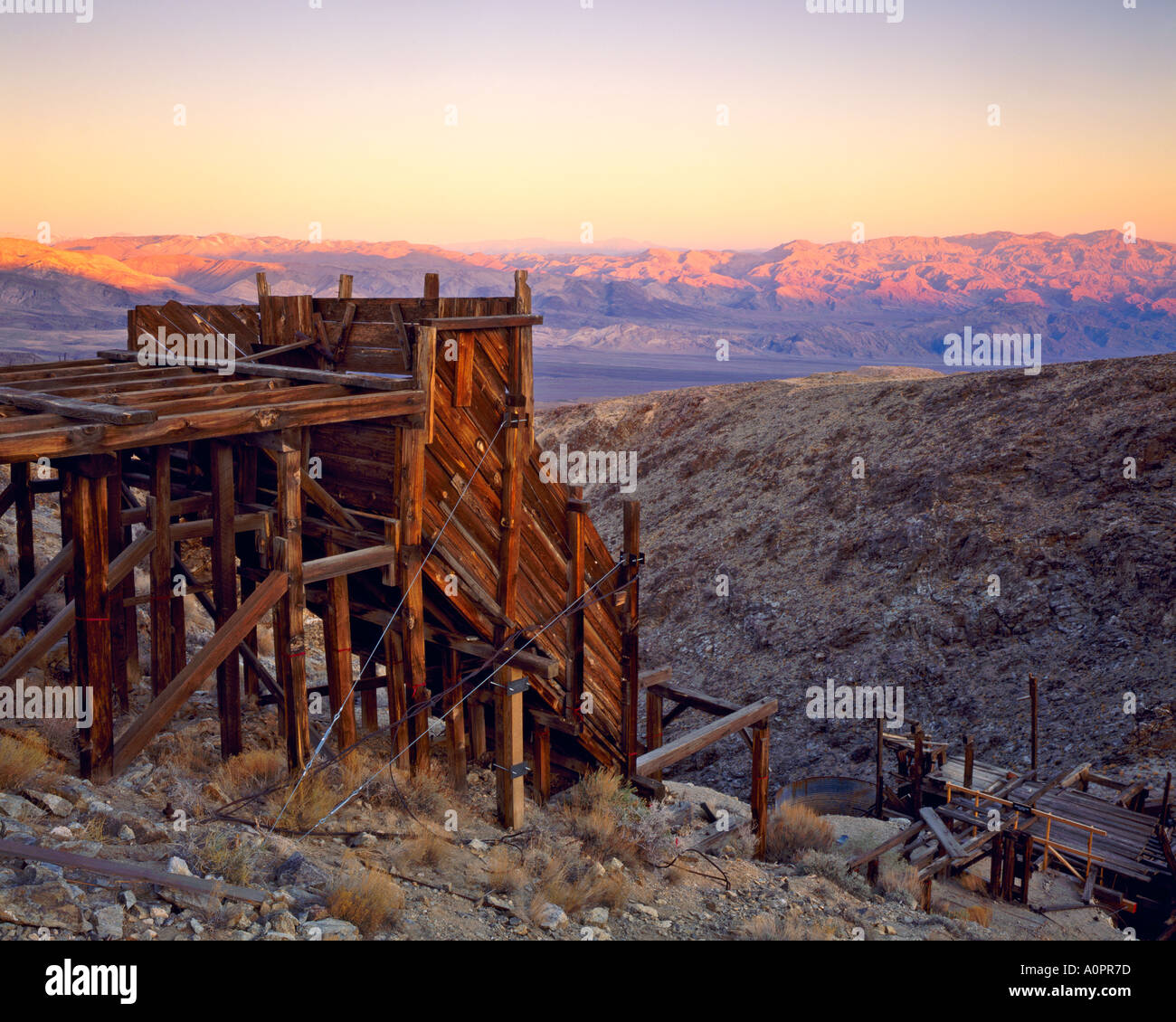 Sunrise at Skidoo Ghost Town Remains Death Valley National Monument