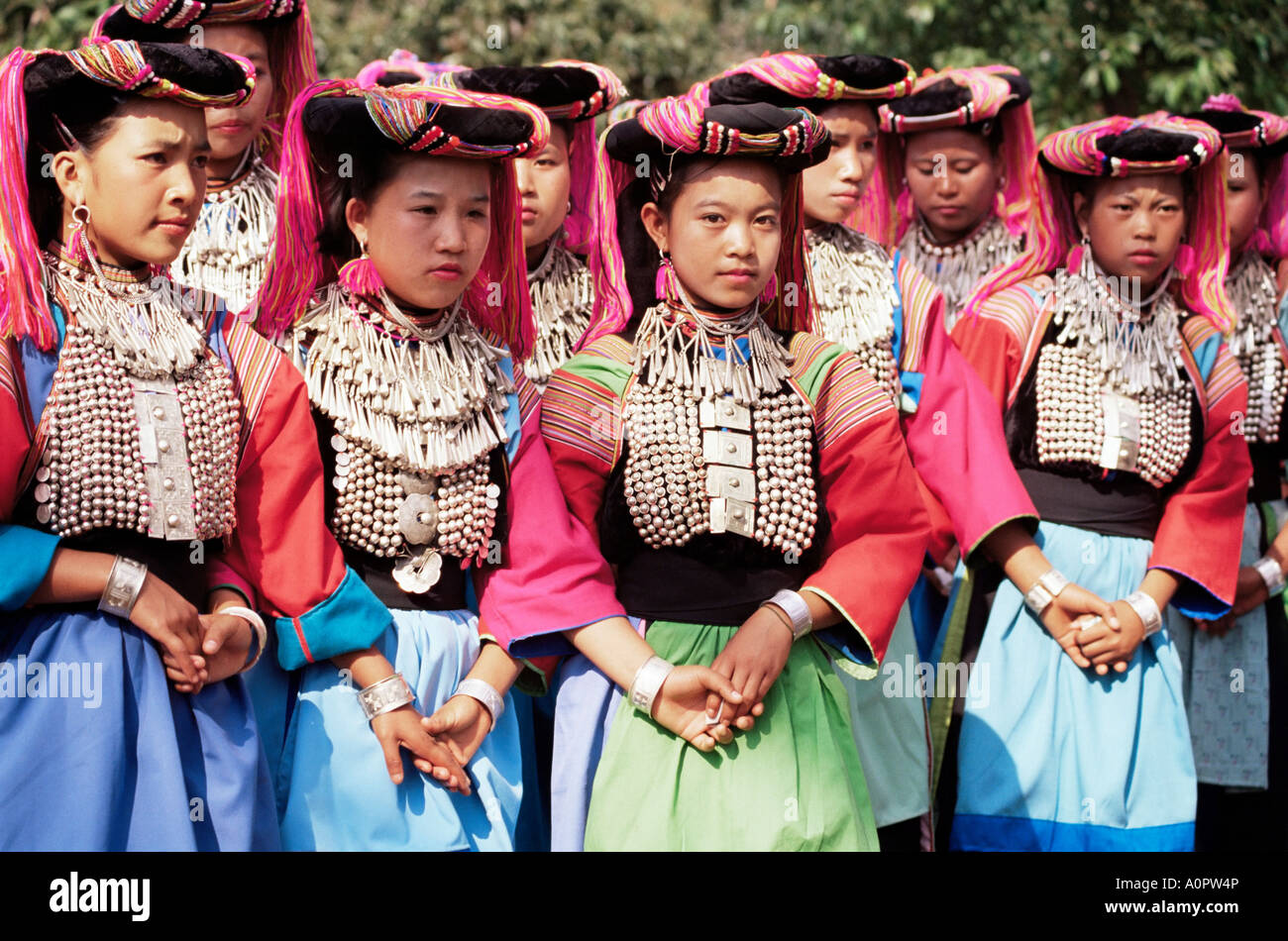 Lisu hill tribe New Year Festival Chiang Rai Thailand Southeast Asia Asia Stock Photo