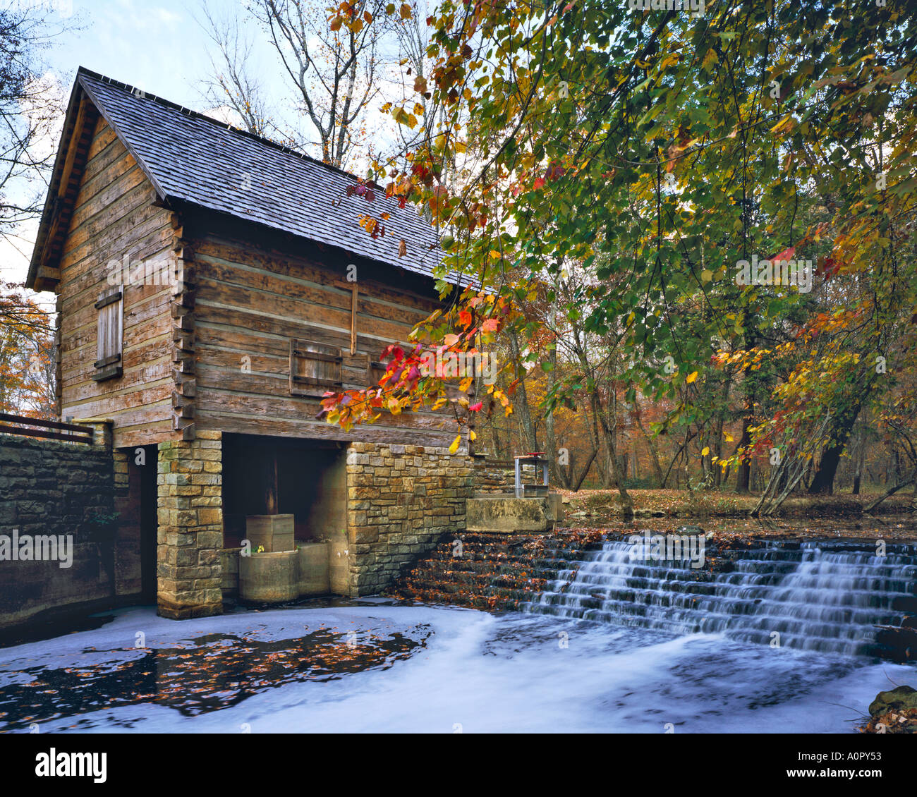 Levi Jackson Mill in the Fall Levi Jackson Wilderness Road State Park  Cumberland Mountains Kentucky Stock Photo - Alamy