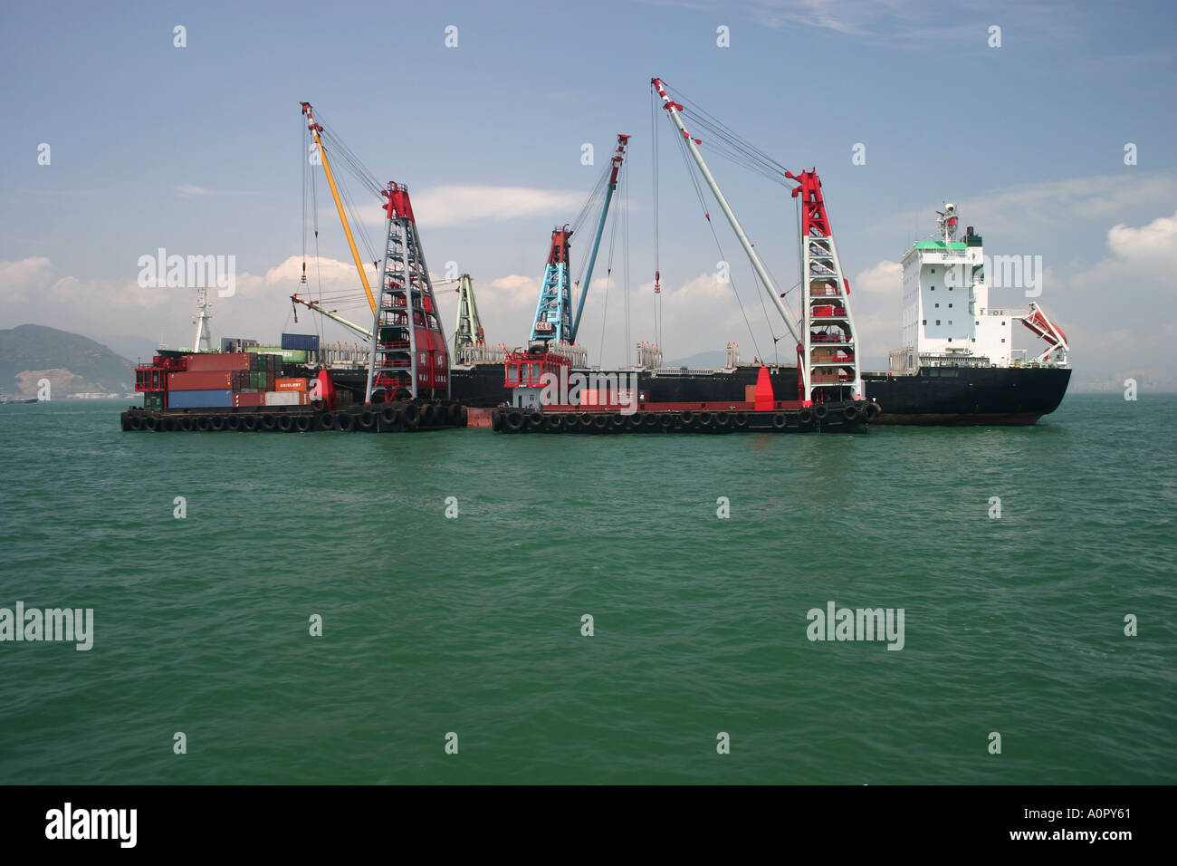Container Ship Hong Kong Stock Photo Alamy