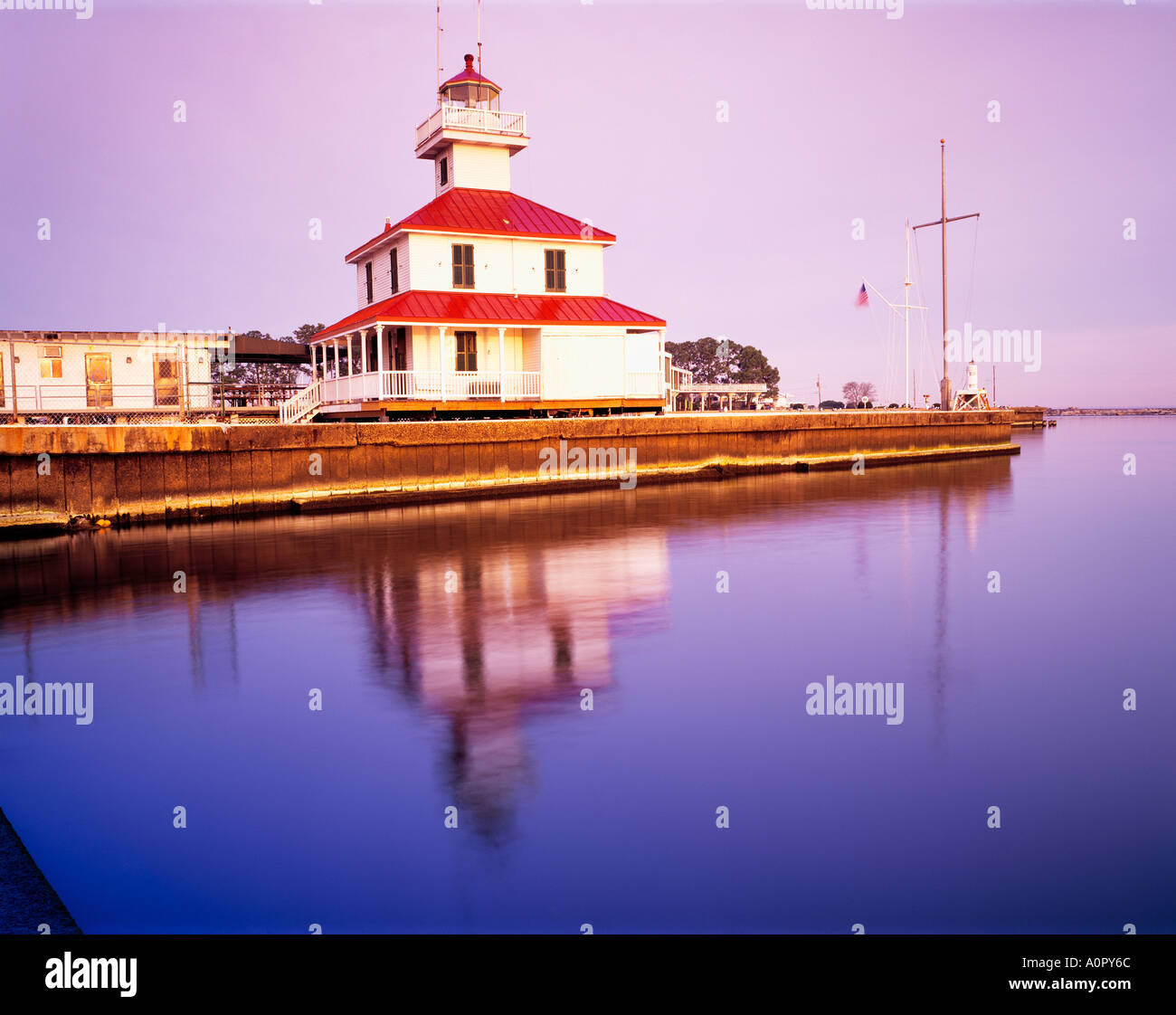 New Canal Lighthouse Lake Pontchartrain Louisiana Stock Photo Alamy