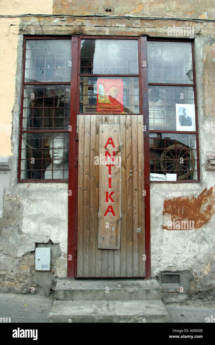 Statue of Lenin in an old junk shop in Vilnius Lithuania Stock Photo ...