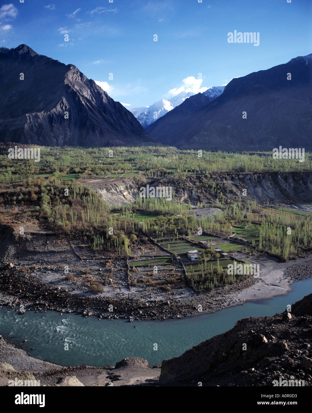 River Village near Gilgit Northern Pakistan Stock Photo Alamy