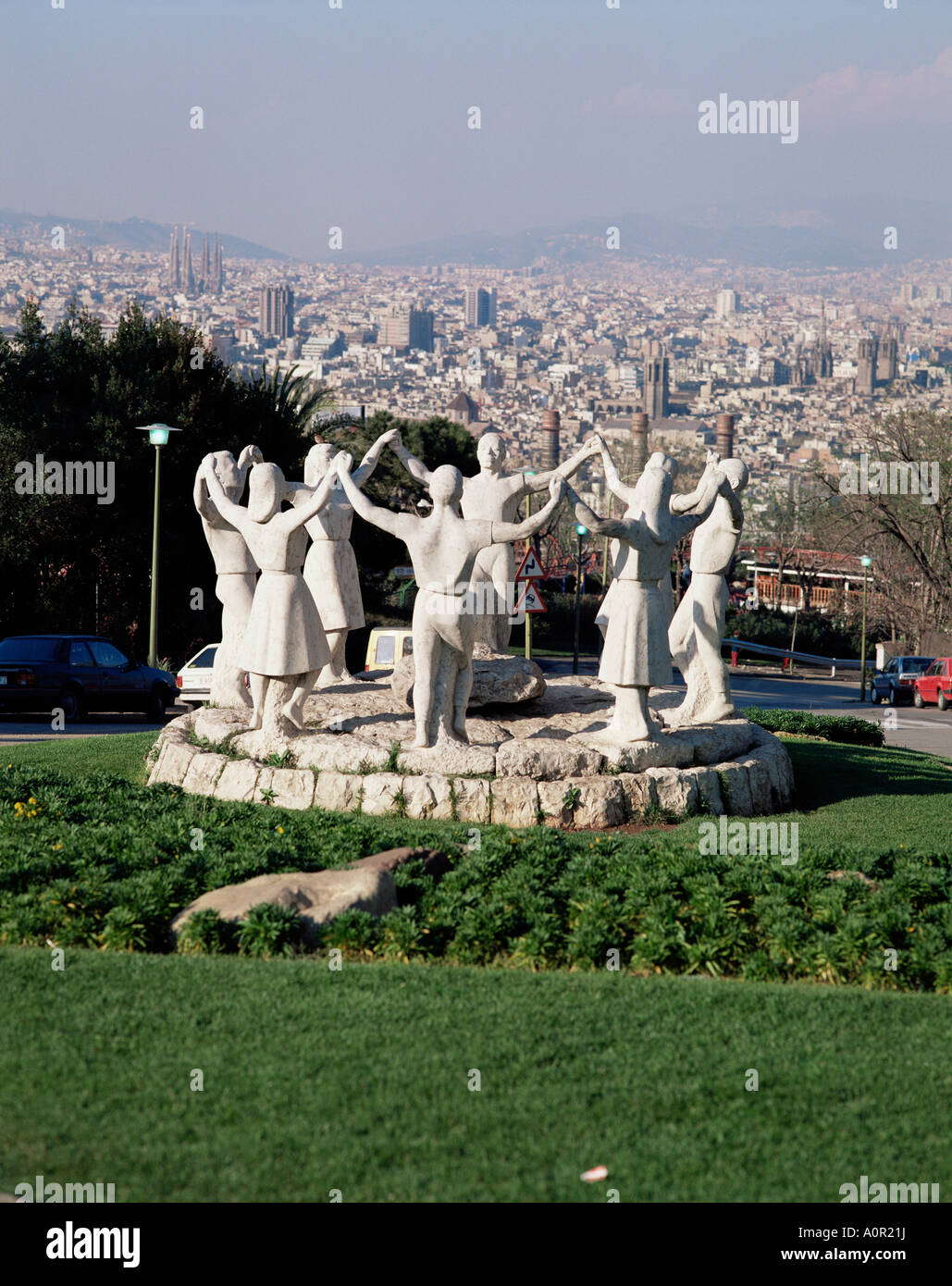 Sardana statues montjuic barcelona spain hi-res stock photography and ...