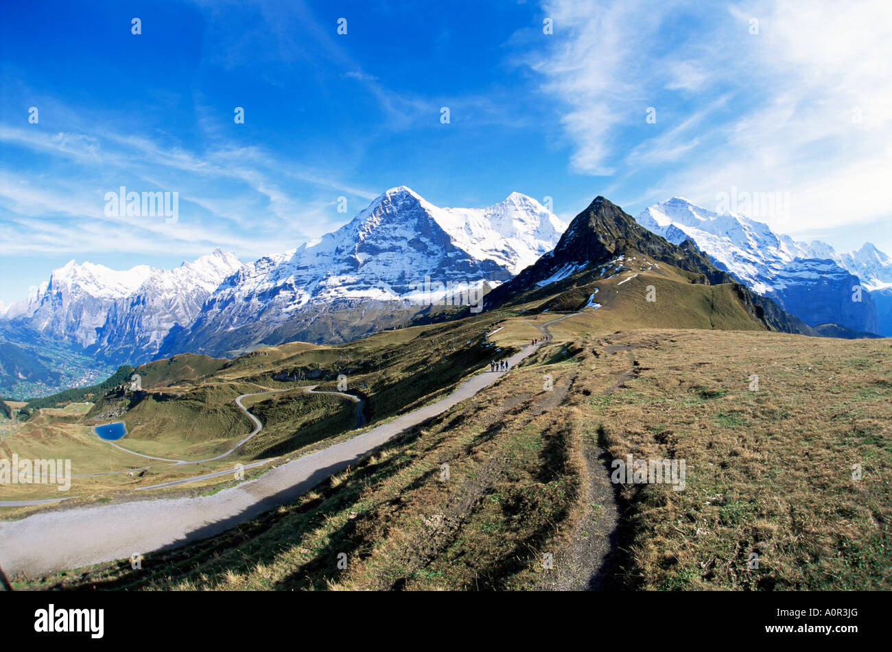 Eiger Monch and Jungfrau Bernese Oberland Swiss Alps Switzerland Europe ...