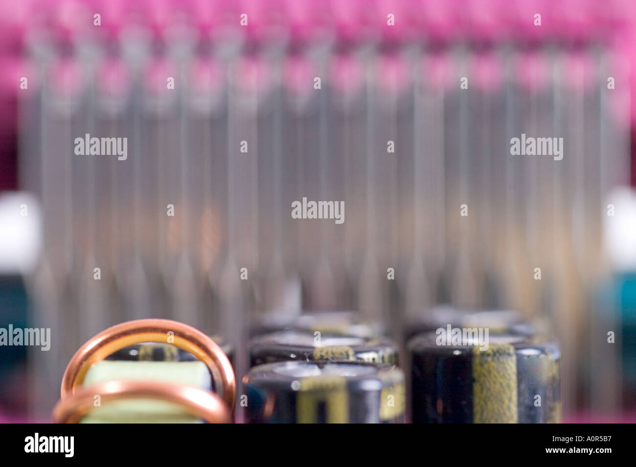Close-up of components of a computer board Stock Photo - Alamy
