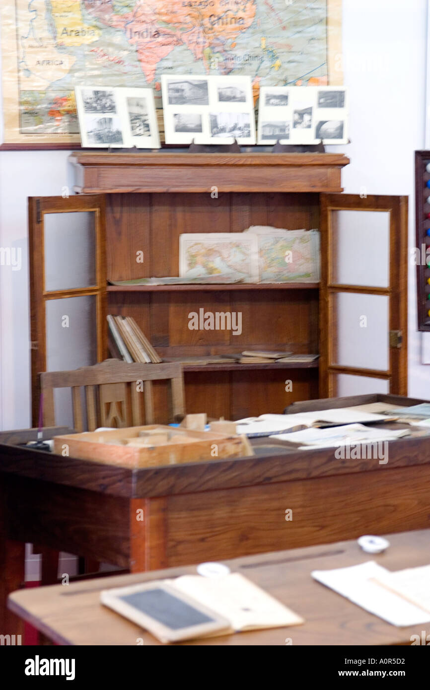 Student Bench Teacher S Desk And Shelf From An Antique Schoolroom