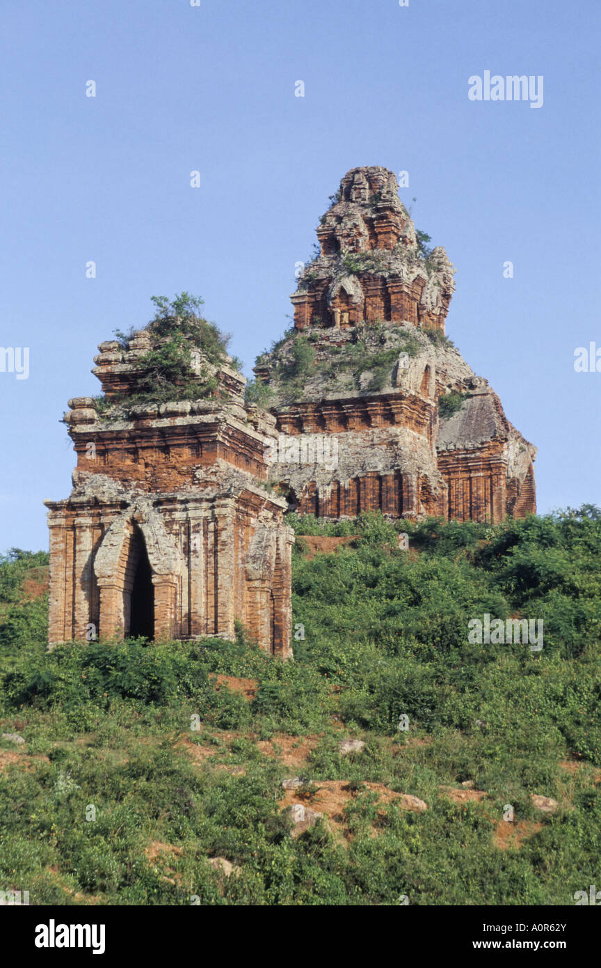 Cham towers Qui Nhon Vietnam Indochina Southeast Asia Asia Stock Photo