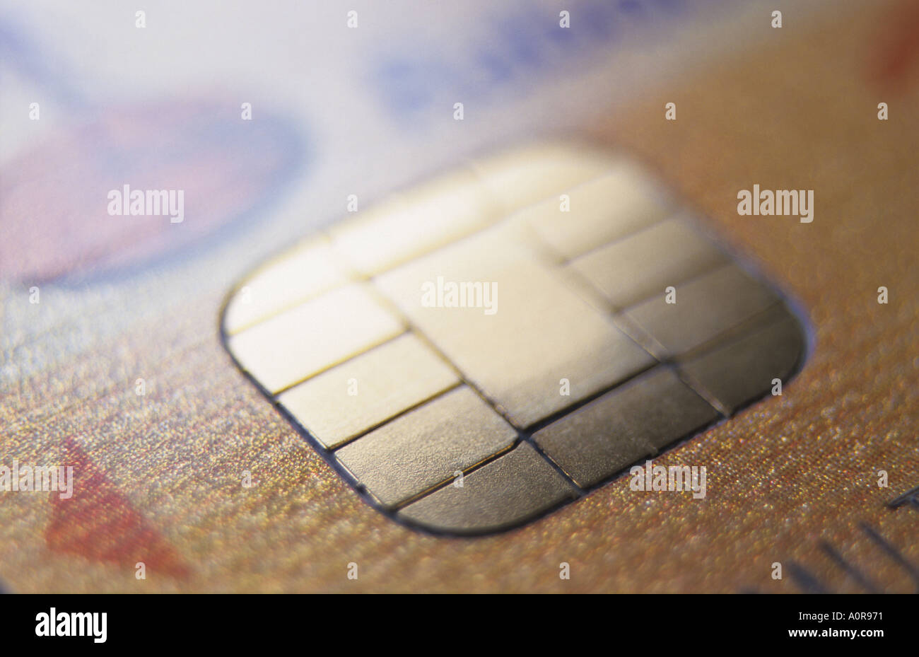 Chip on a Credit Card Stock Photo