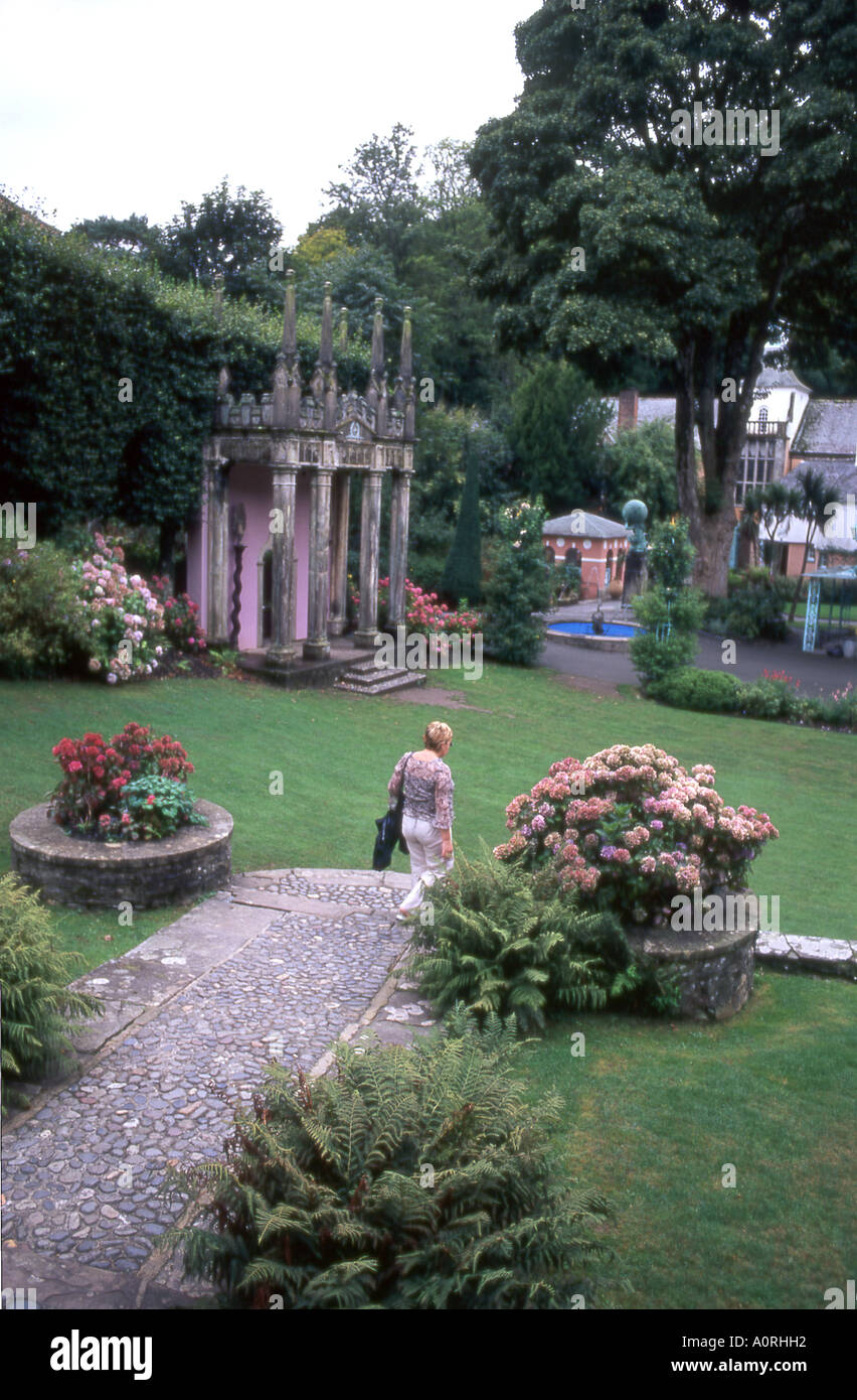 the garden area of Portmeirion in north wales 2272 Stock Photo