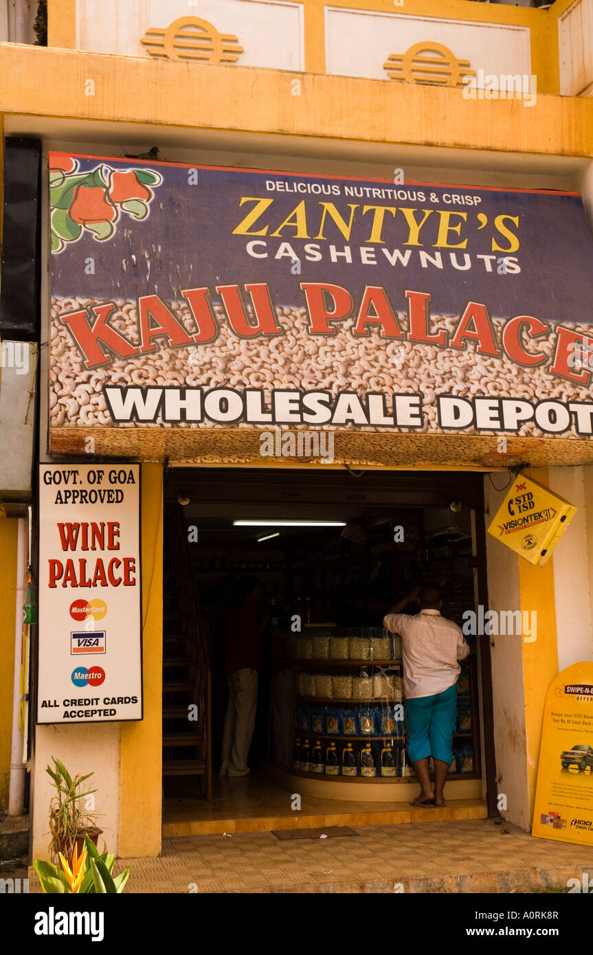 Shop selling wine and liquor in Panaji formerly known as Panjim Goa India Asia Stock Photo