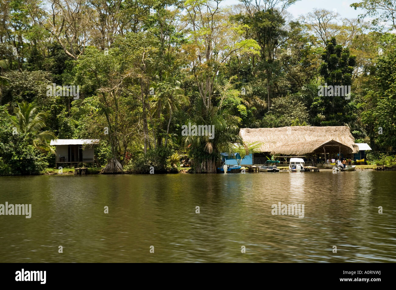 Local housing Tortuguero National Park Costa Rica Central America Stock Photo