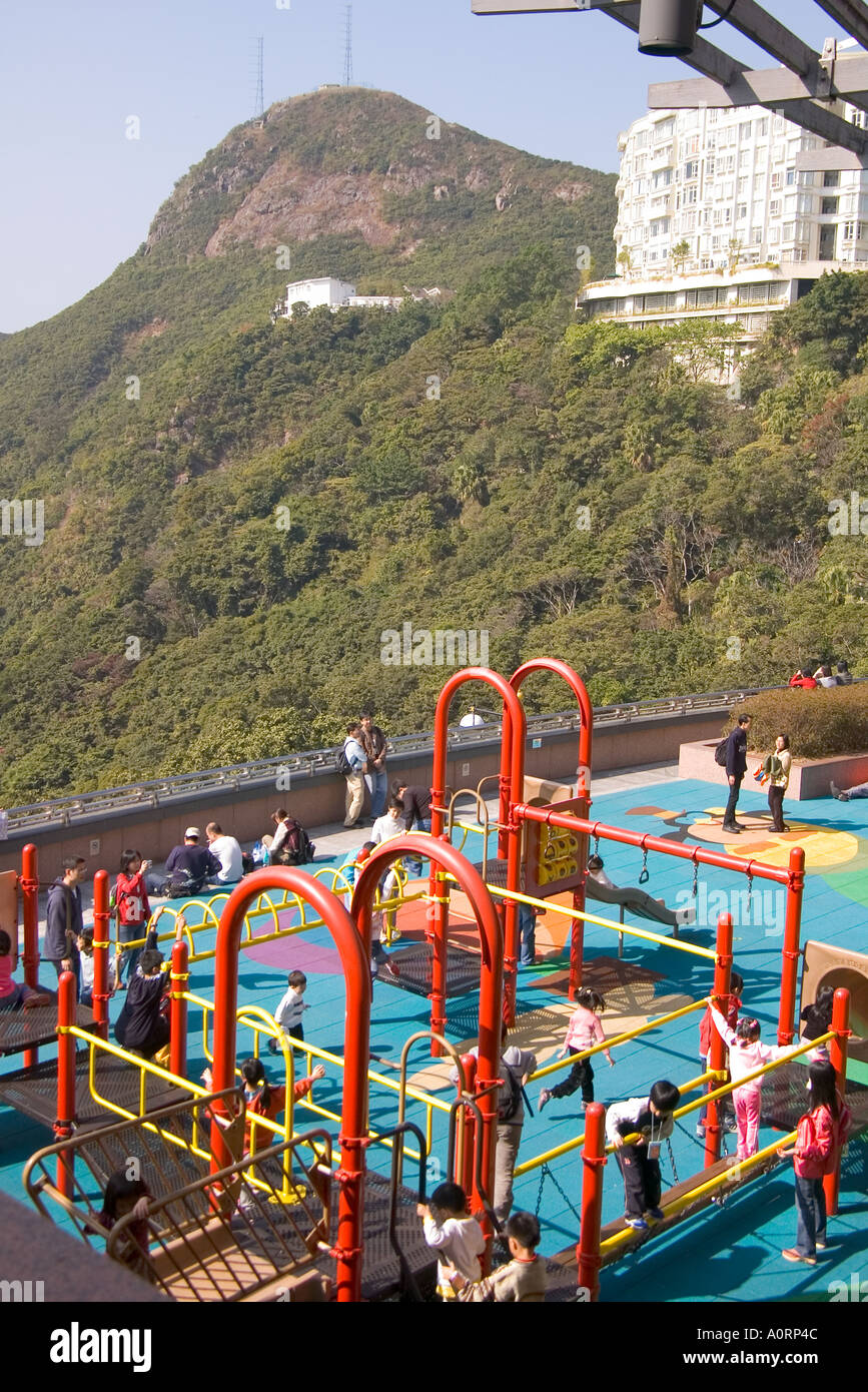 dh VICTORIA PEAK HONG KONG Peak Galleria childrens playground Mount