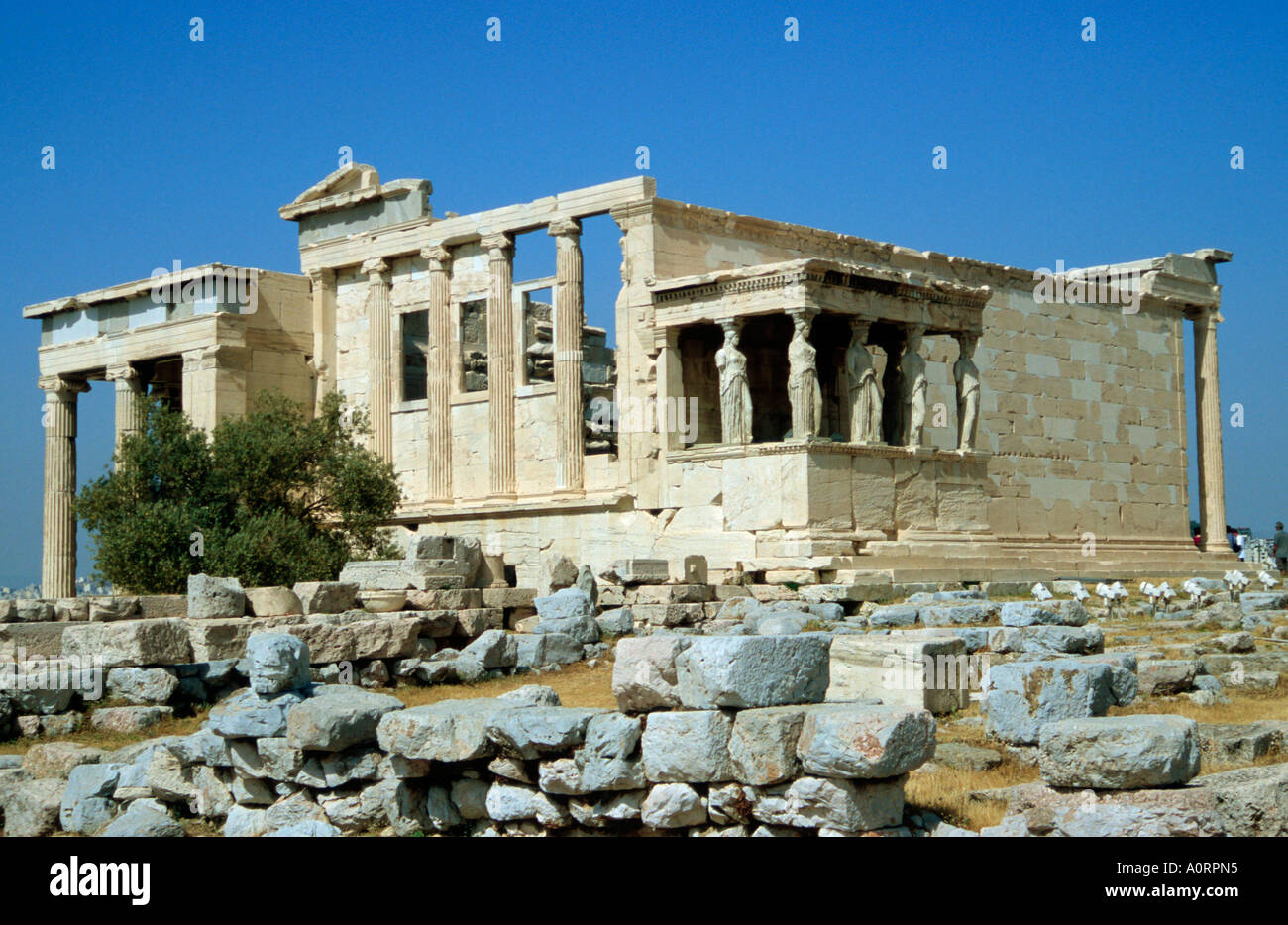 Karyatid Porch / Akropolis / Athen / Karyatiden-Halle Stock Photo