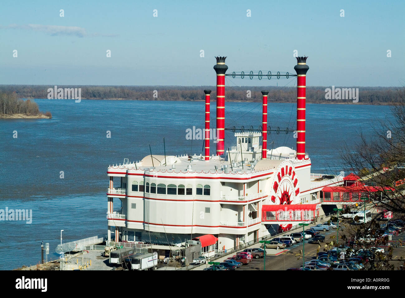 Casino on the Mississippi River Vicksburg Mississippi United States of America North America Stock Photo