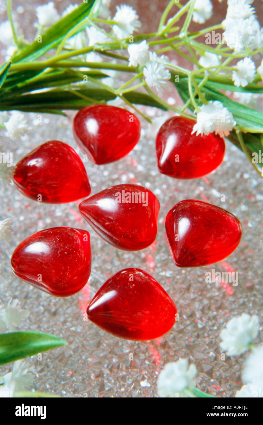 Red hearts / Rote Herzen Stock Photo