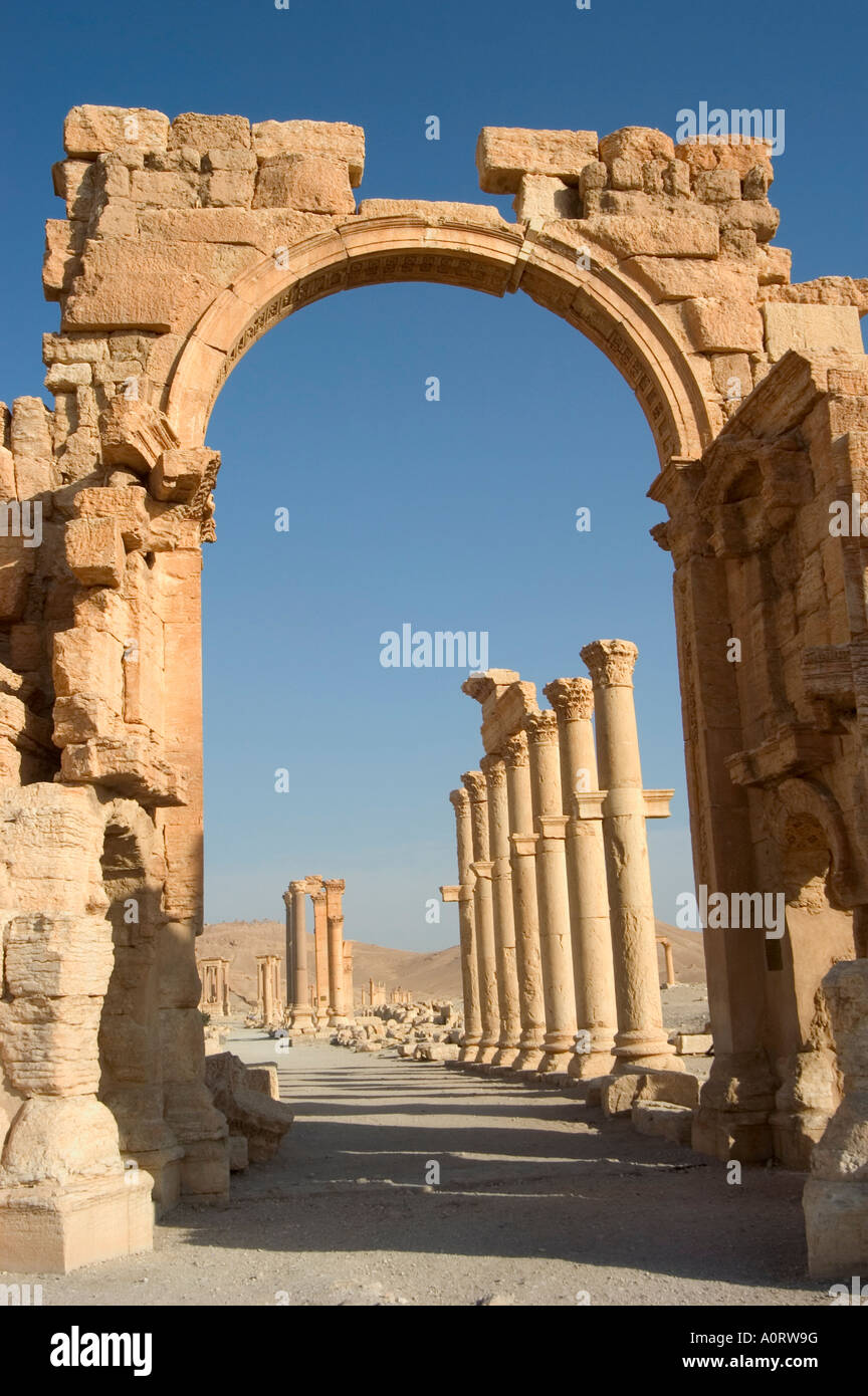 Monumental arch archaelogical ruins Palmyra UNESCO World Heritage Site ...