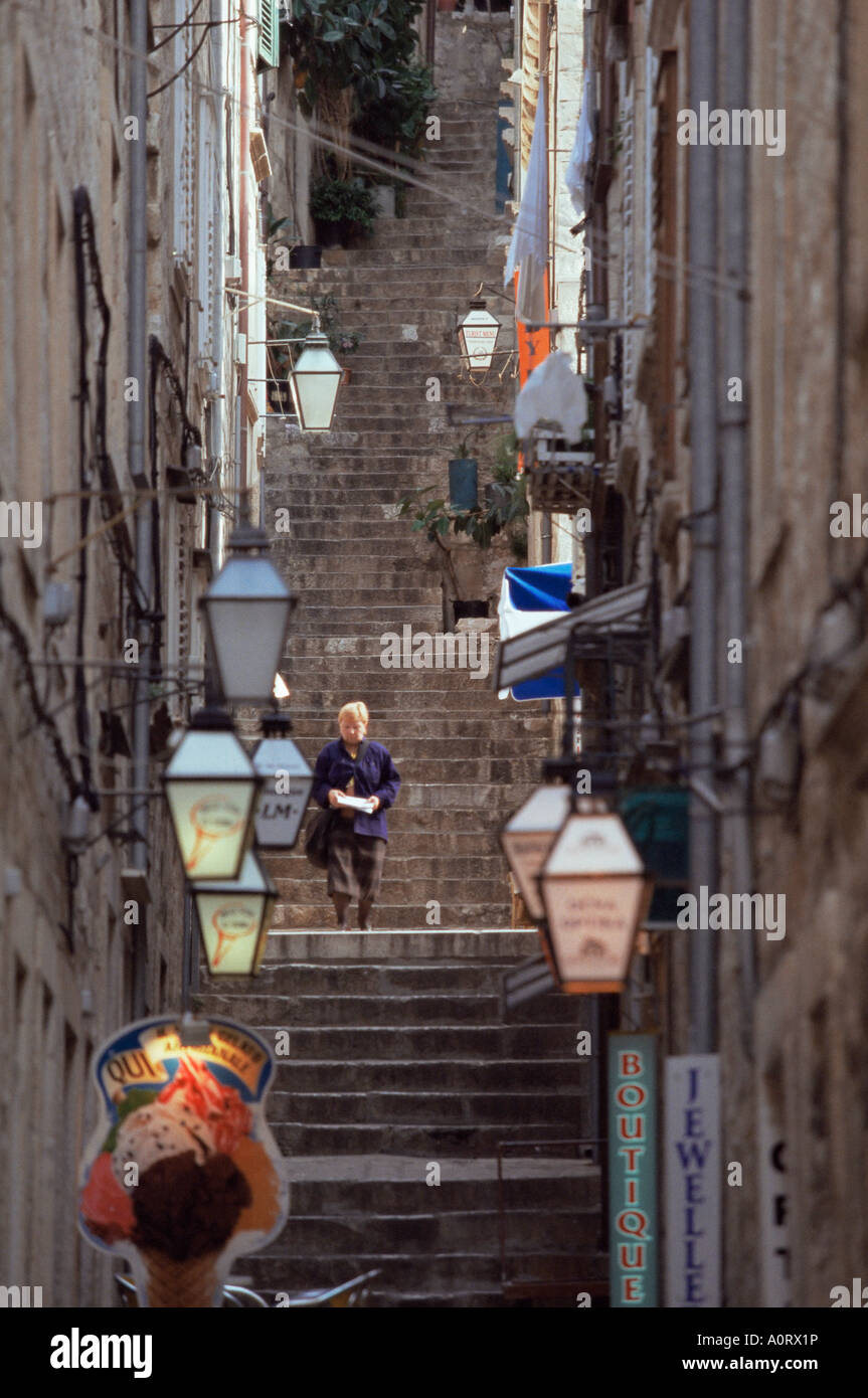 Steep Steps and Narrow Street in Dubrovnik Old Town Editorial Photo - Image  of dalmatia, famous: 151455496