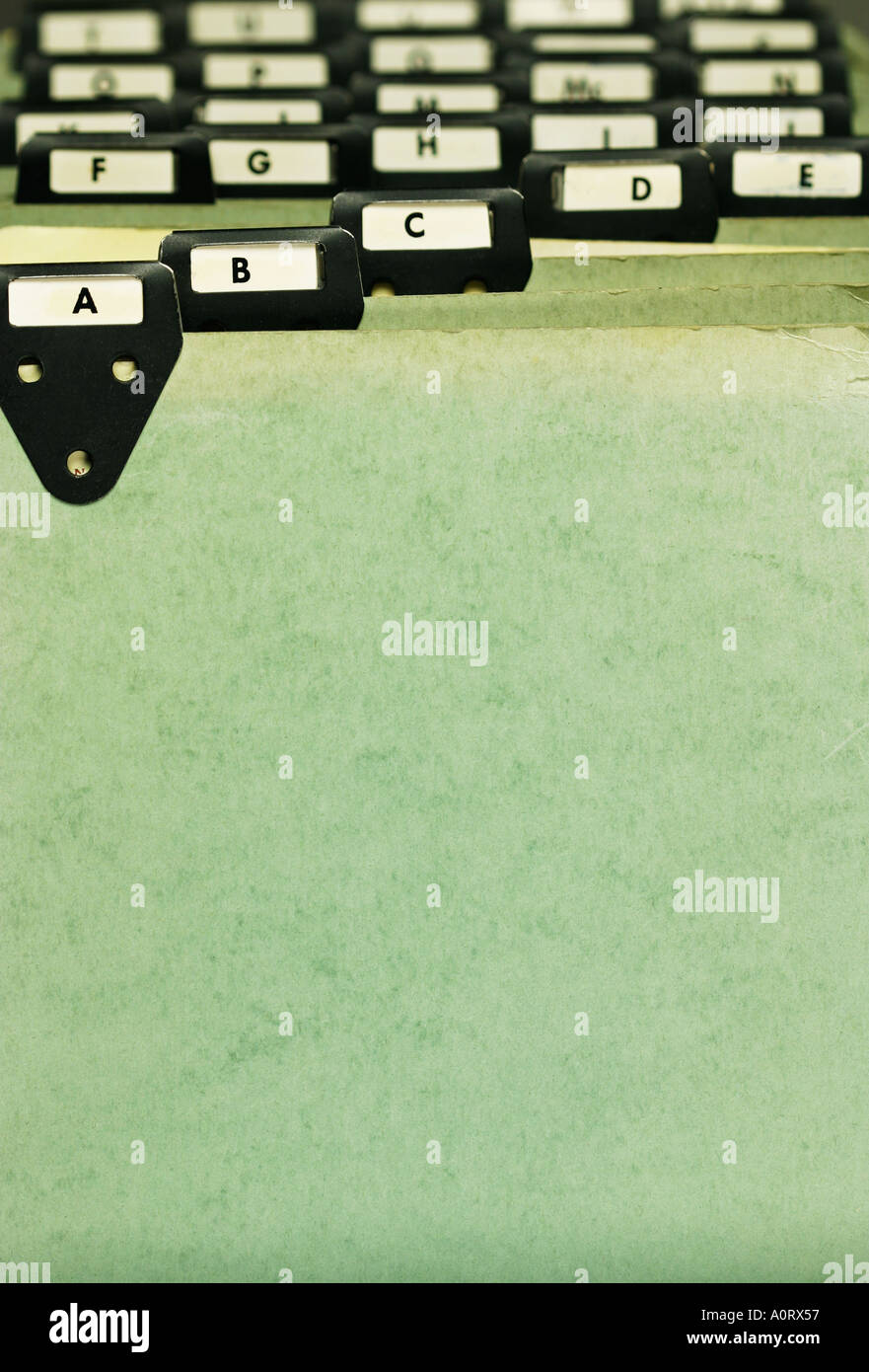 Alphabet filing card system hires stock photography and images Alamy