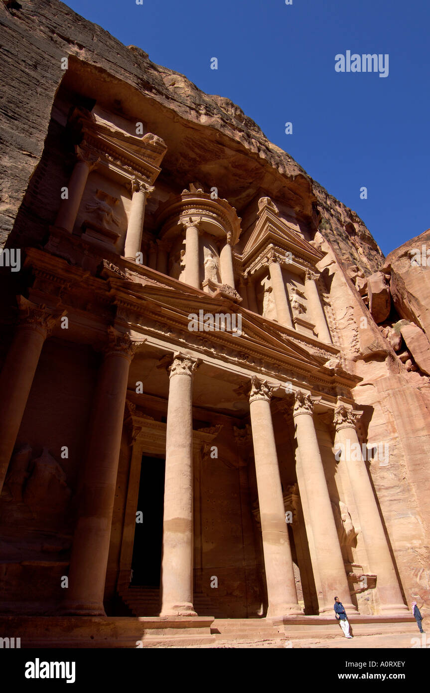 The Treasury Al Khazneh Petra UNESCO World Heritage Site Jordan Middle East Stock Photo