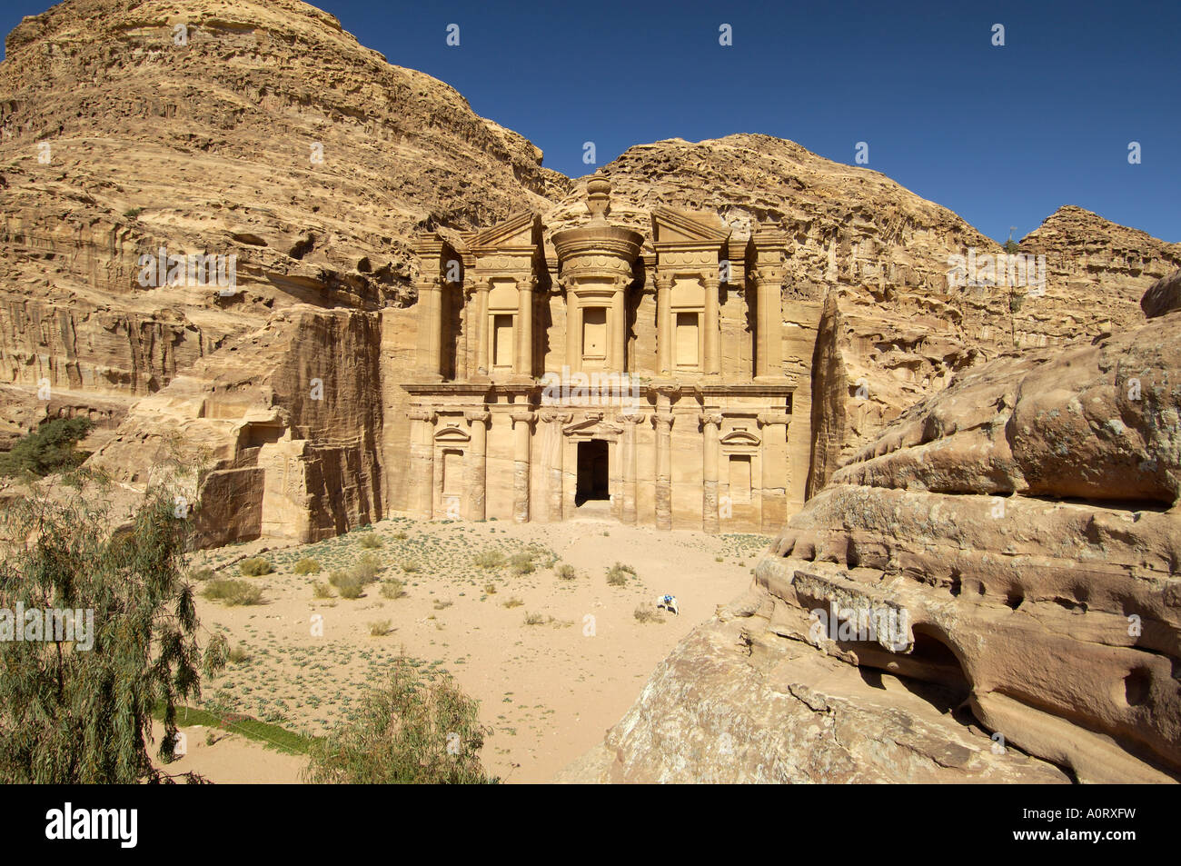 The Monastery Ed Deir Al Deir Petra UNESCO World Heritage Site Jordan Middle East Stock Photo