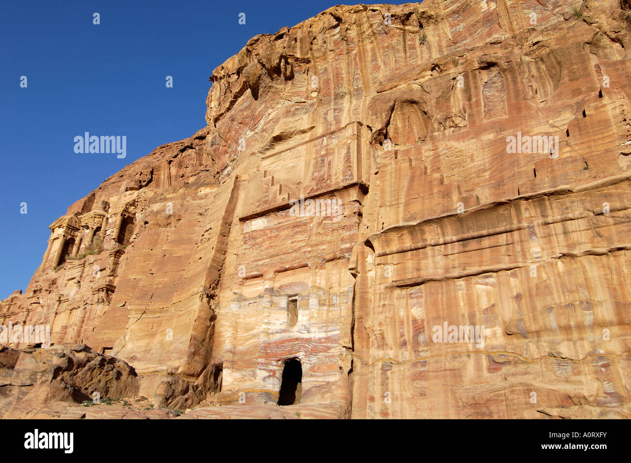 Silk Tomb Petra UNESCO World Heritage Site Jordan Middle East Stock Photo