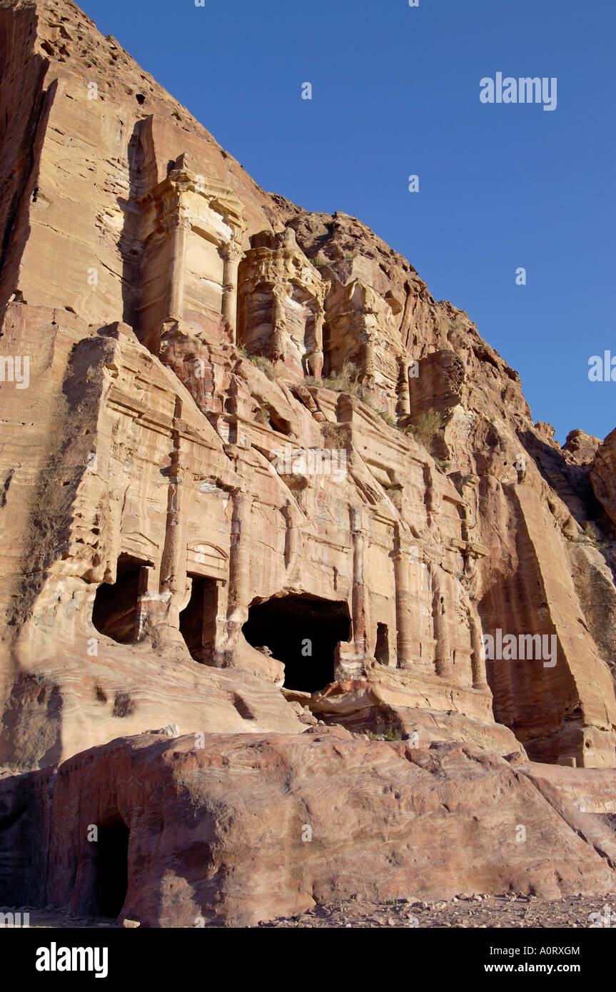 Corinthian Tomb Petra UNESCO World Heritage Site Jordan Middle East Stock Photo