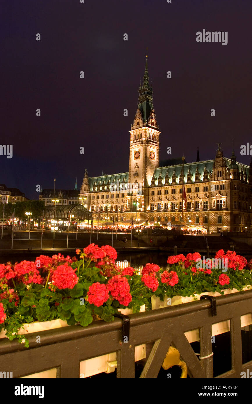 Hamburg City Hall in the Altstadt Old Town Hamburg Germany Europe Stock