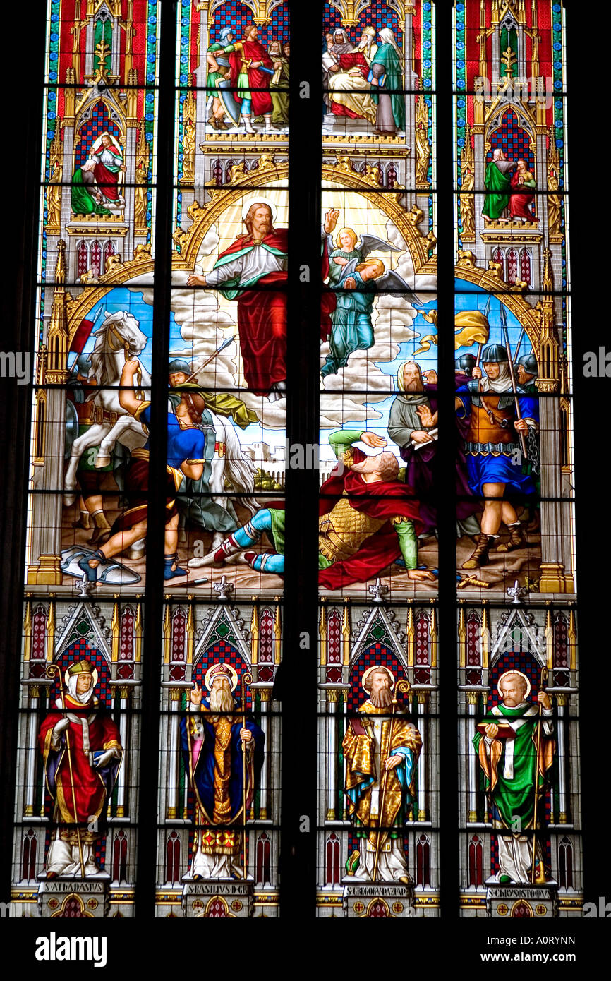 Stained glass windows in Cologne Cathedral Cologne North Rhine