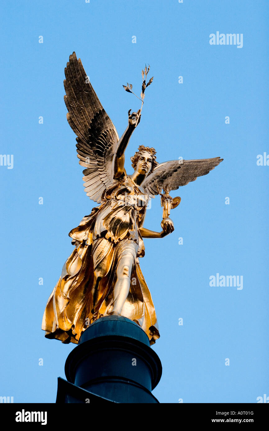 Column of the Angel of Peace Friedensengel Munich Bavaria Germany