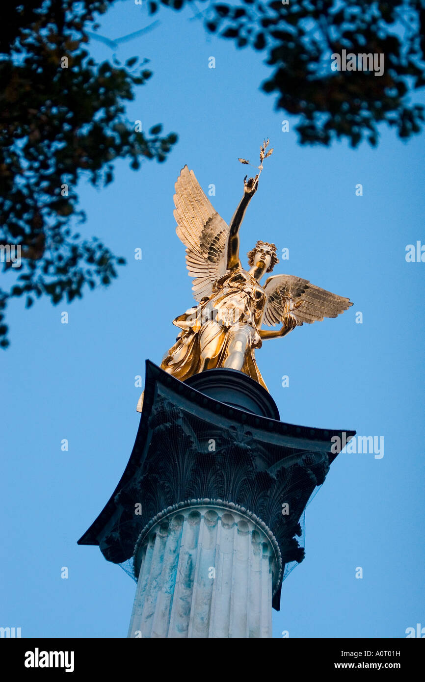 Column of the Angel of Peace Friedensengel Munich Bavaria Germany