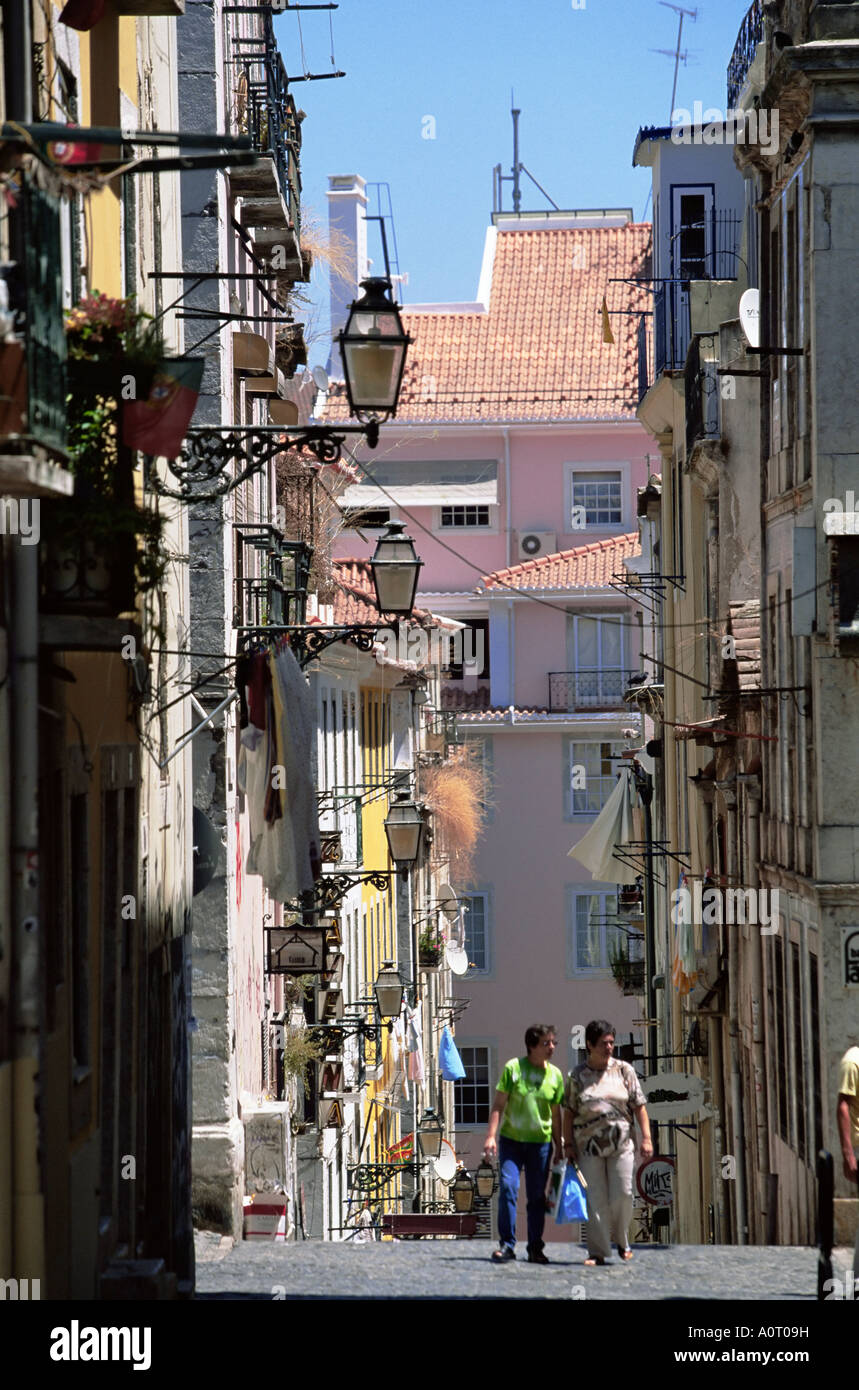 Street in Bairro Alto Lisbon Portugal Europe Stock Photo - Alamy