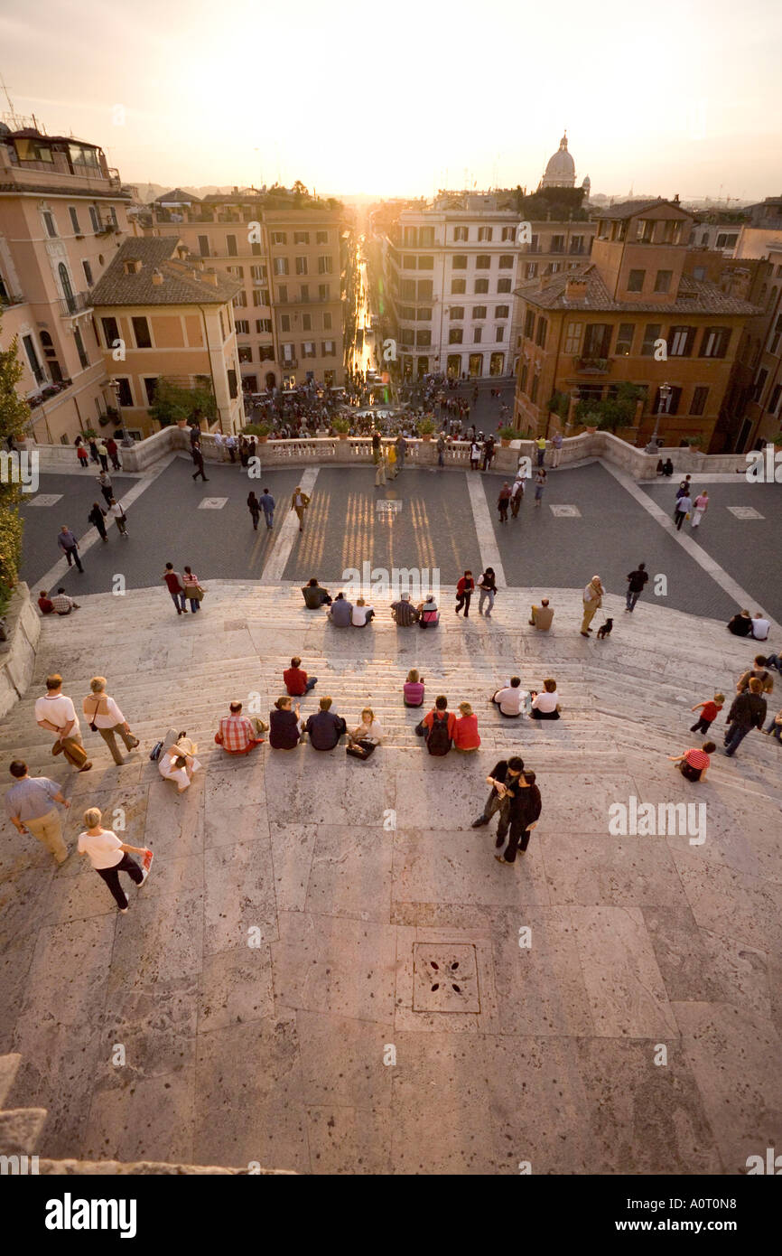 Rome steps back street hi-res stock photography and images - Alamy
