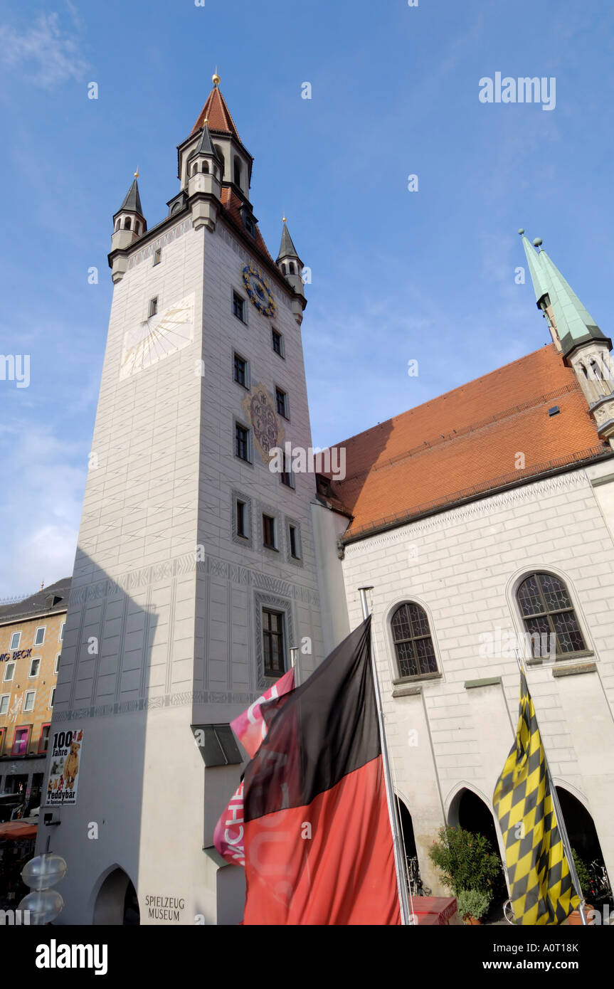 Altes Rathaus Old Town Hall Marienplatz Munich Munchen Bavaria Bayern ...