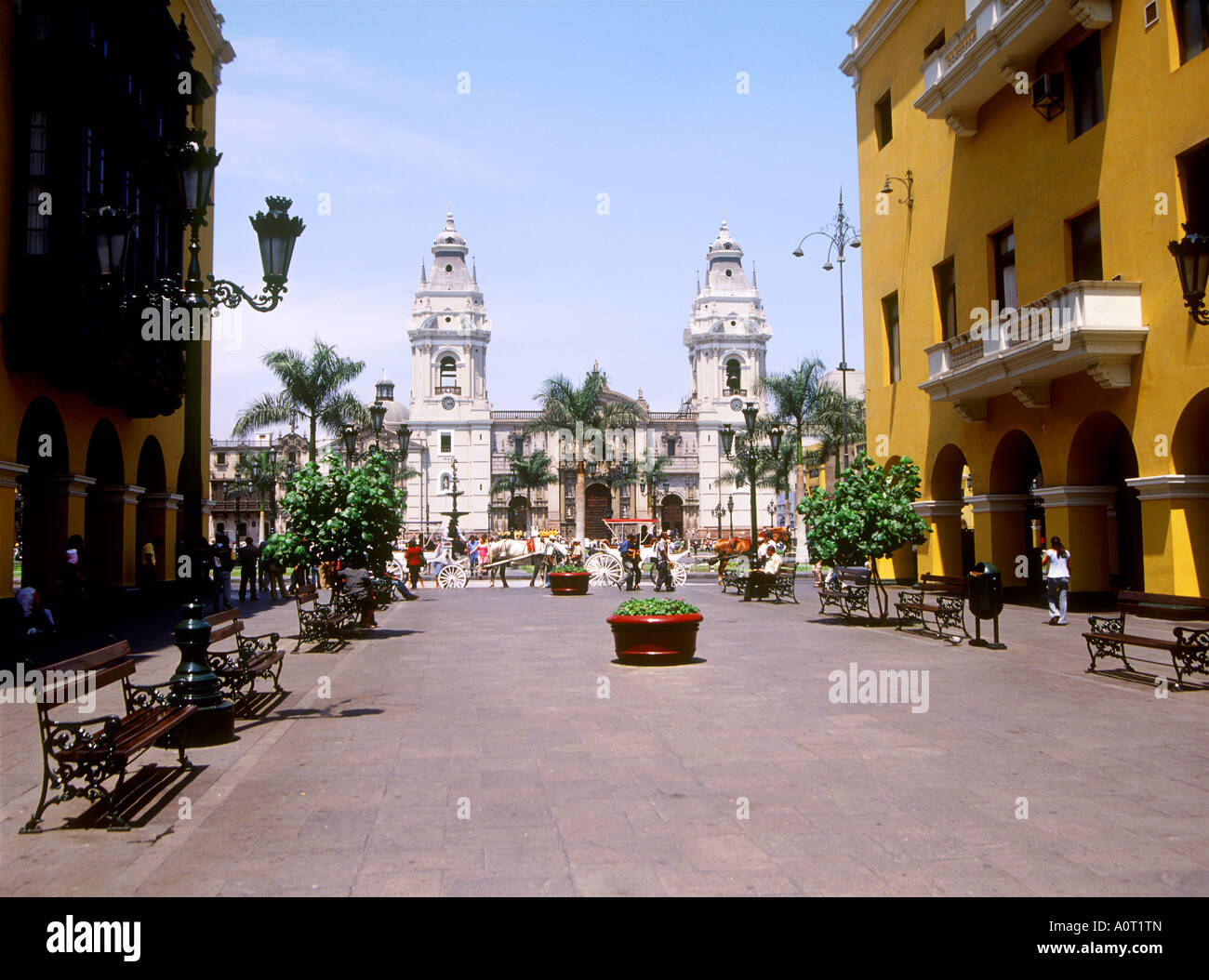 Catedral Plaza de Aemas Stock Photo