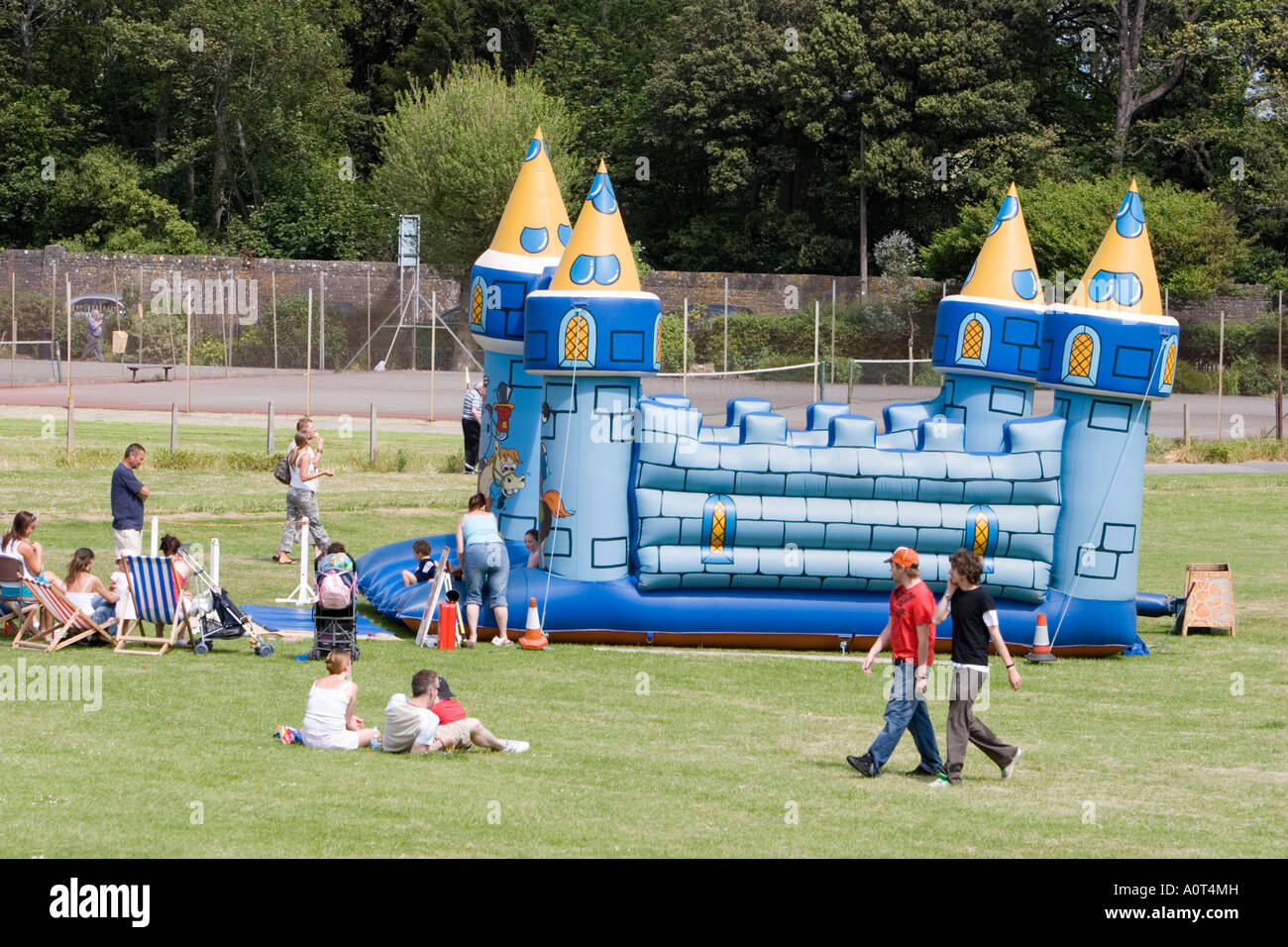 Inflatable bouncy castle Stock Photo Alamy