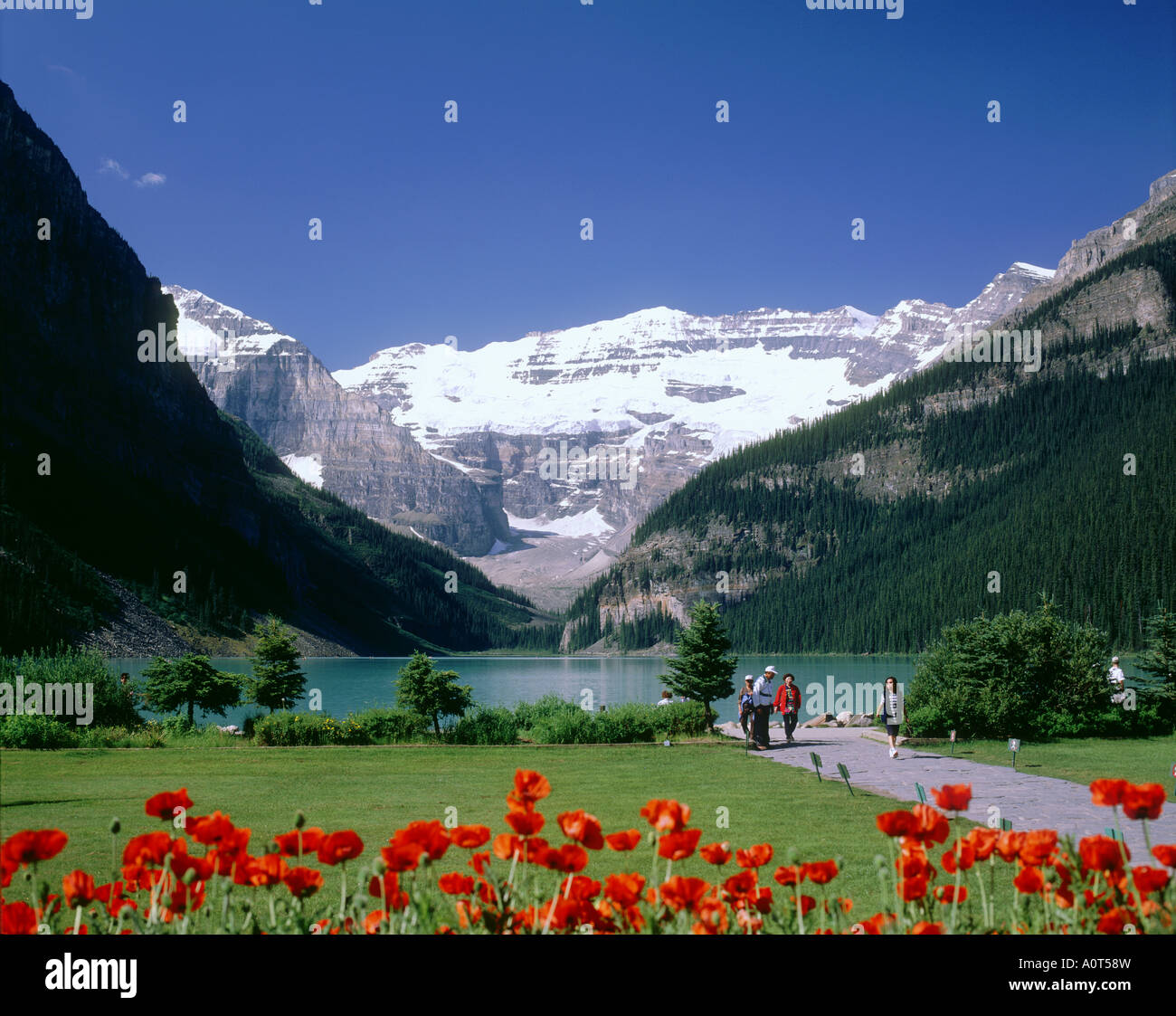 Lake Louise Banff National Park World Heritage Stock Photo - Alamy