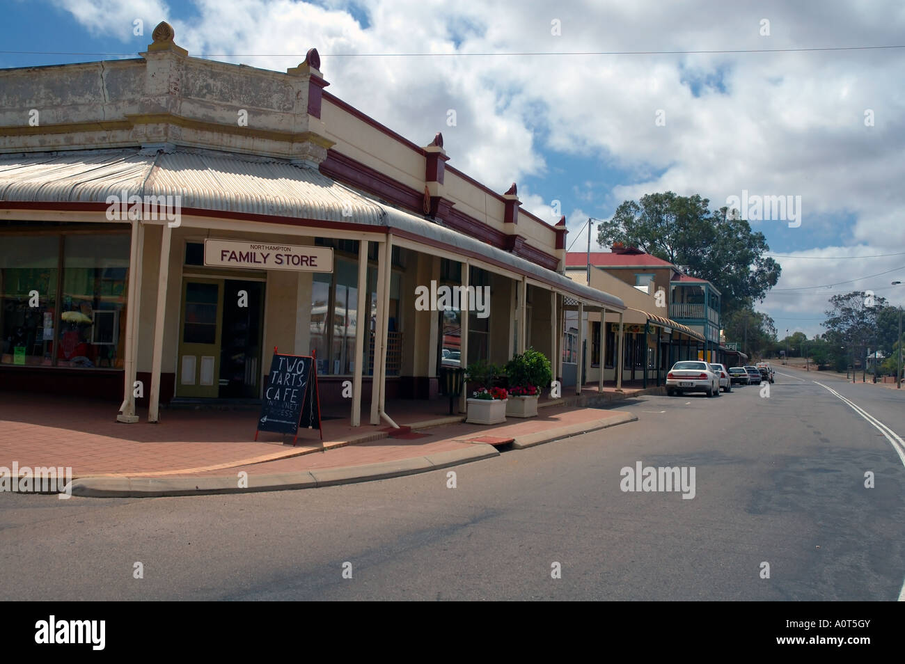 Main street of the historic old country town of Northampton Western Australia Stock Photo