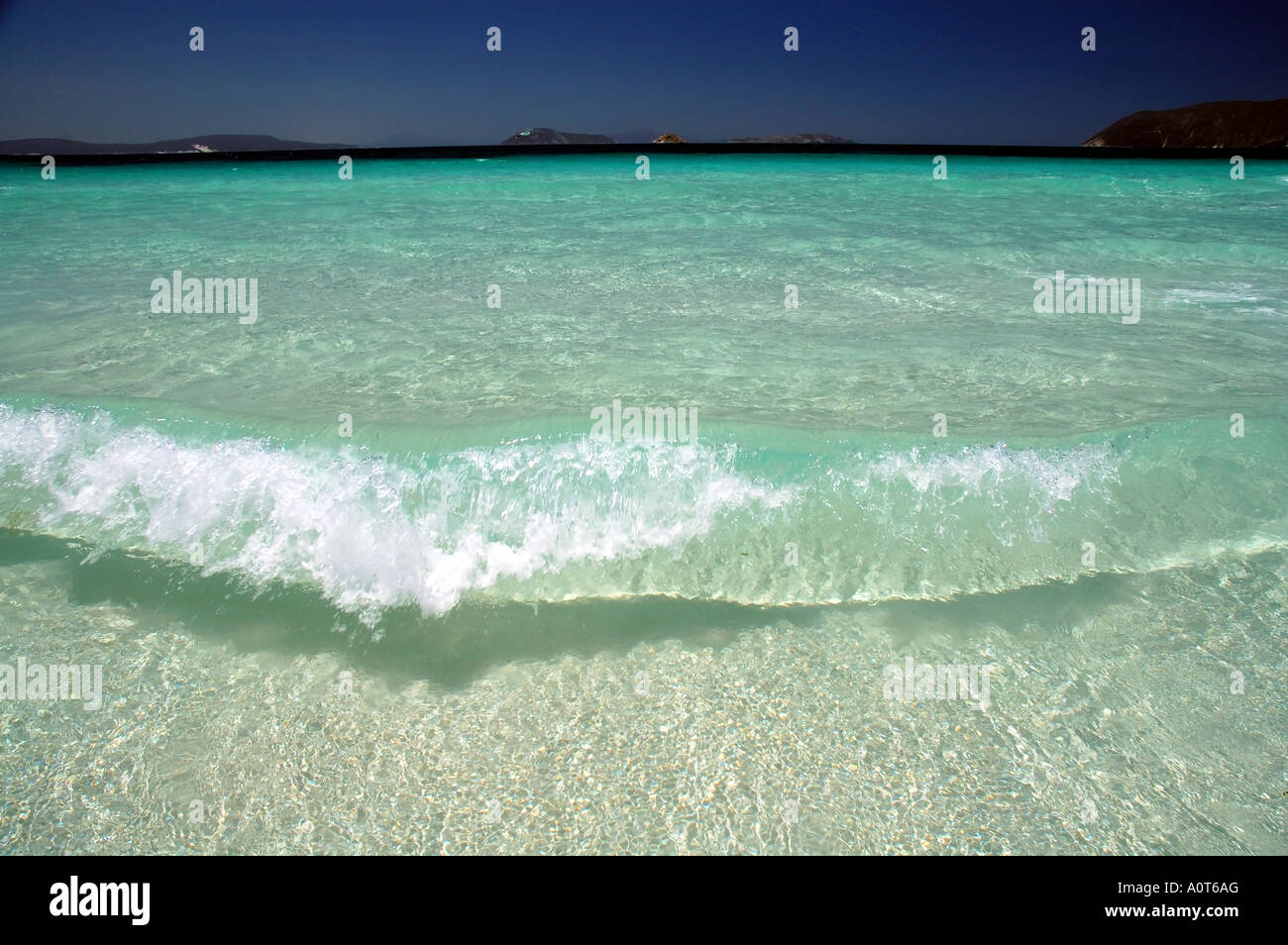 Wave and transparent waters at Goode Beach Albany Western Australia