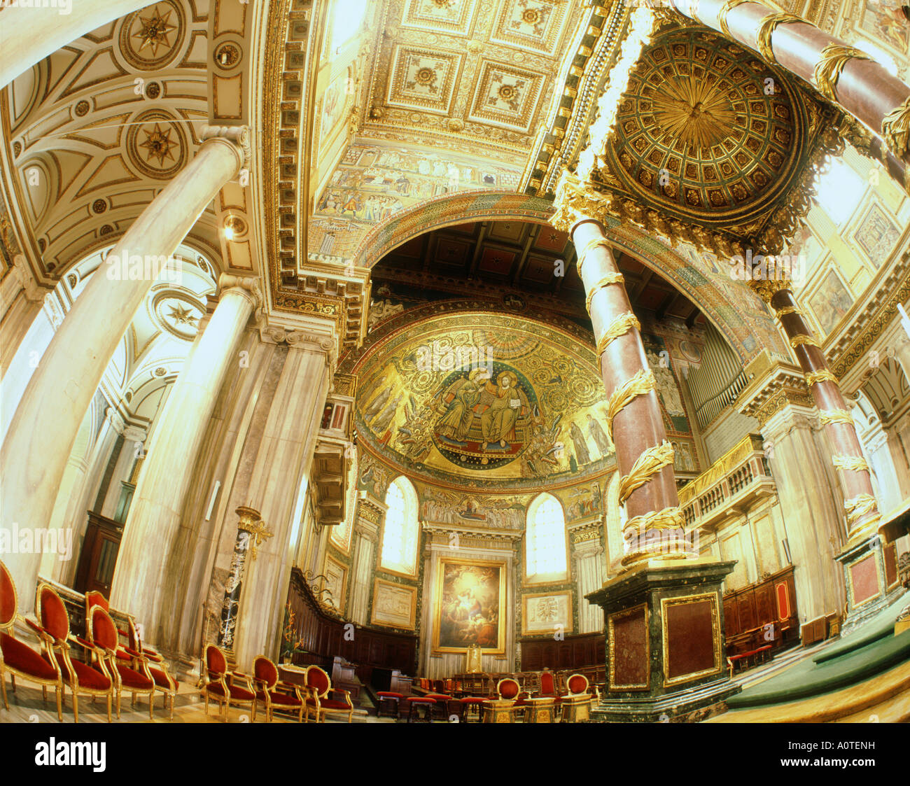 Mosaique Santa Maria Maggiore World Heritage Stock Photo