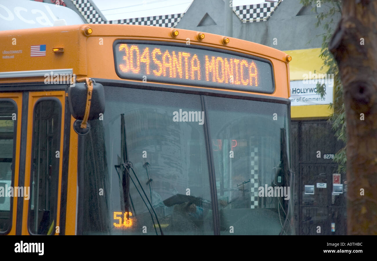 Public transport bus in Hollywood California Stock Photo