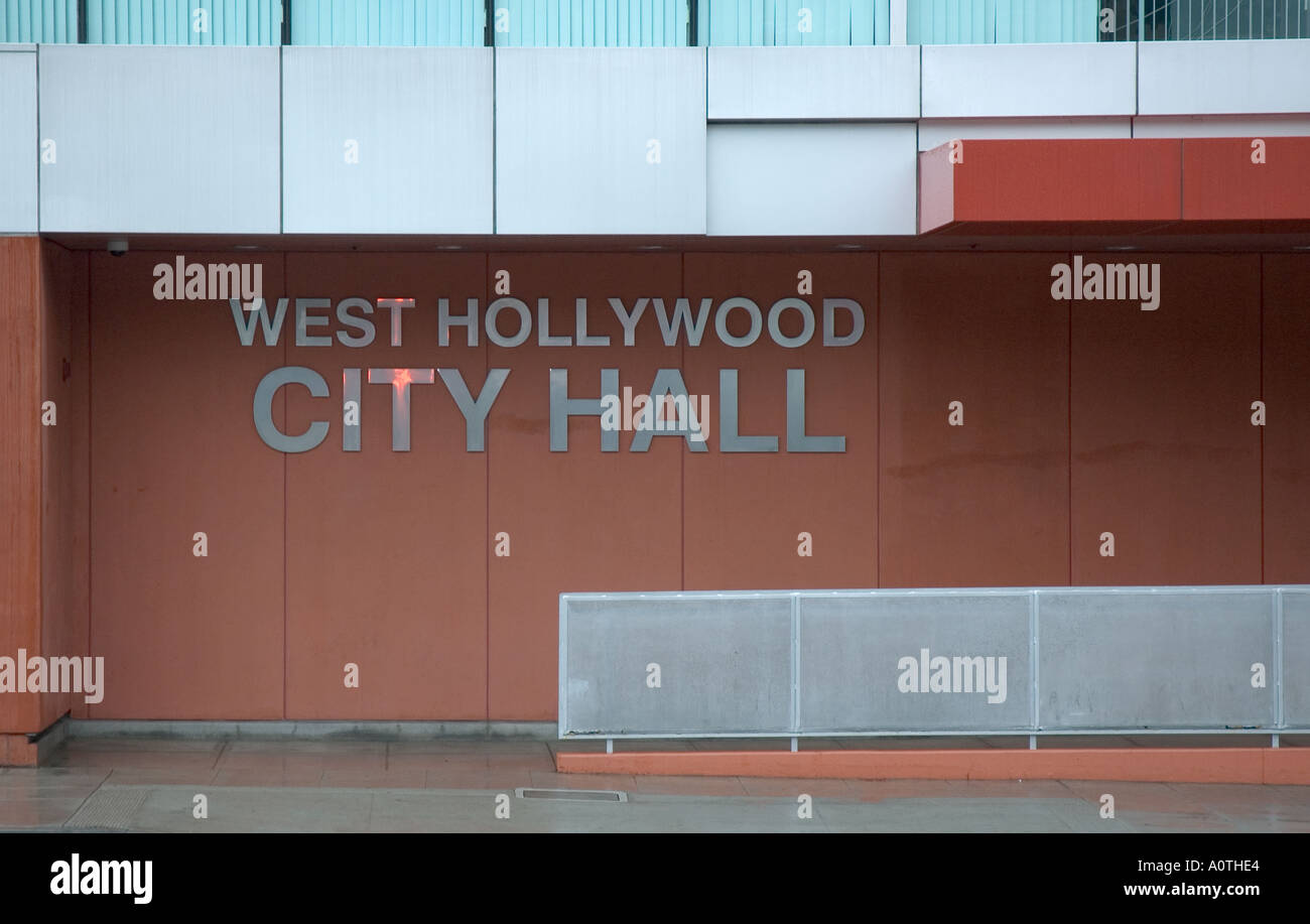 City Hall in West Hollywood California Stock Photo Alamy