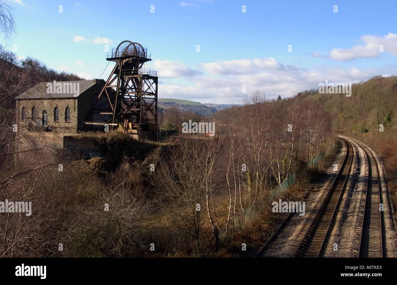 Old Coal Mine Remains Pontypridd South Wales Stock Photo